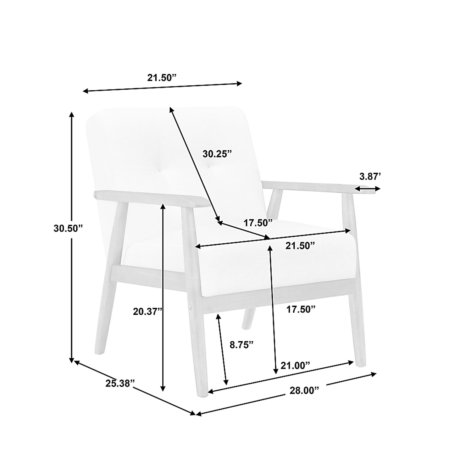 Balenan White Accent Chair - Image 9