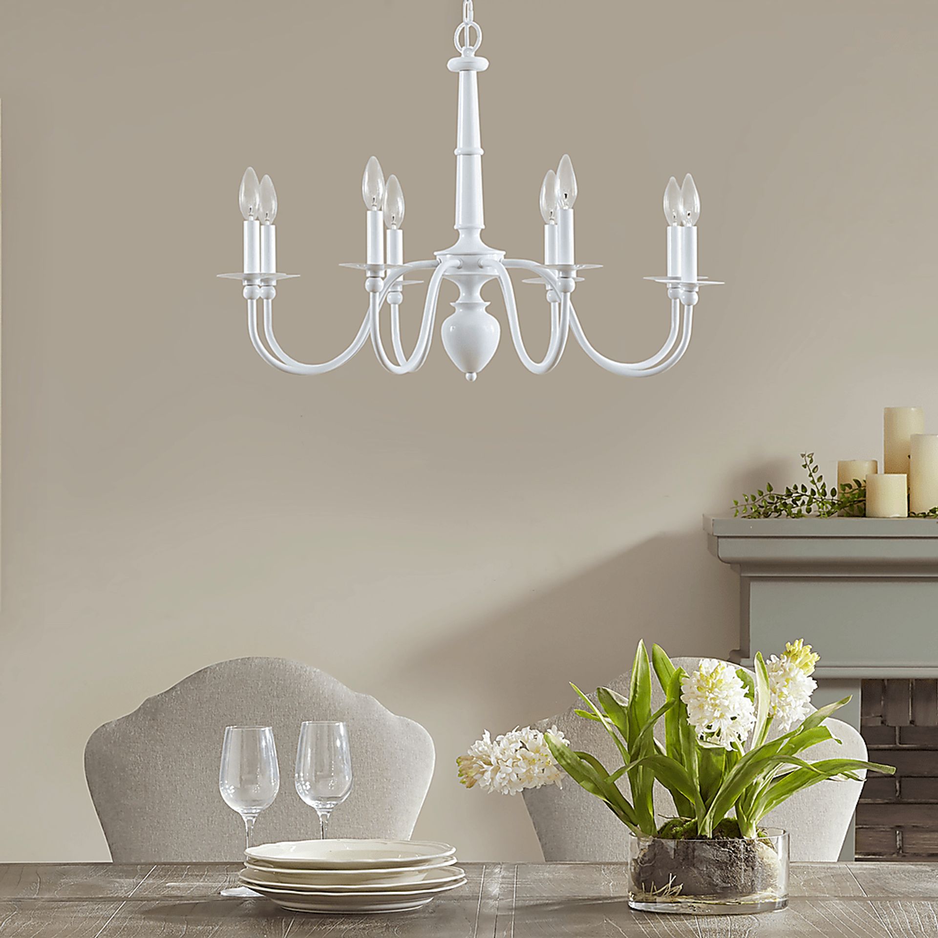 Balfour Oaks White Chandelier - Image 2