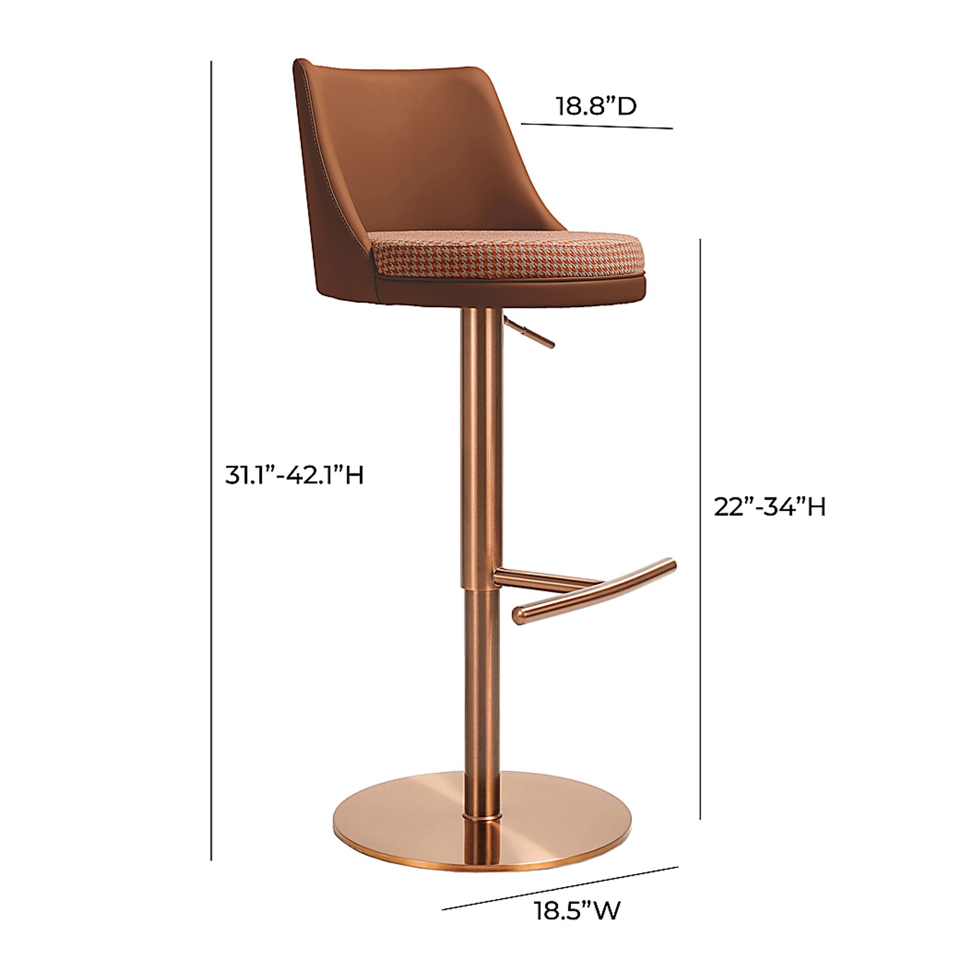 Balgreen Brown Swivel Barstool - Image 7