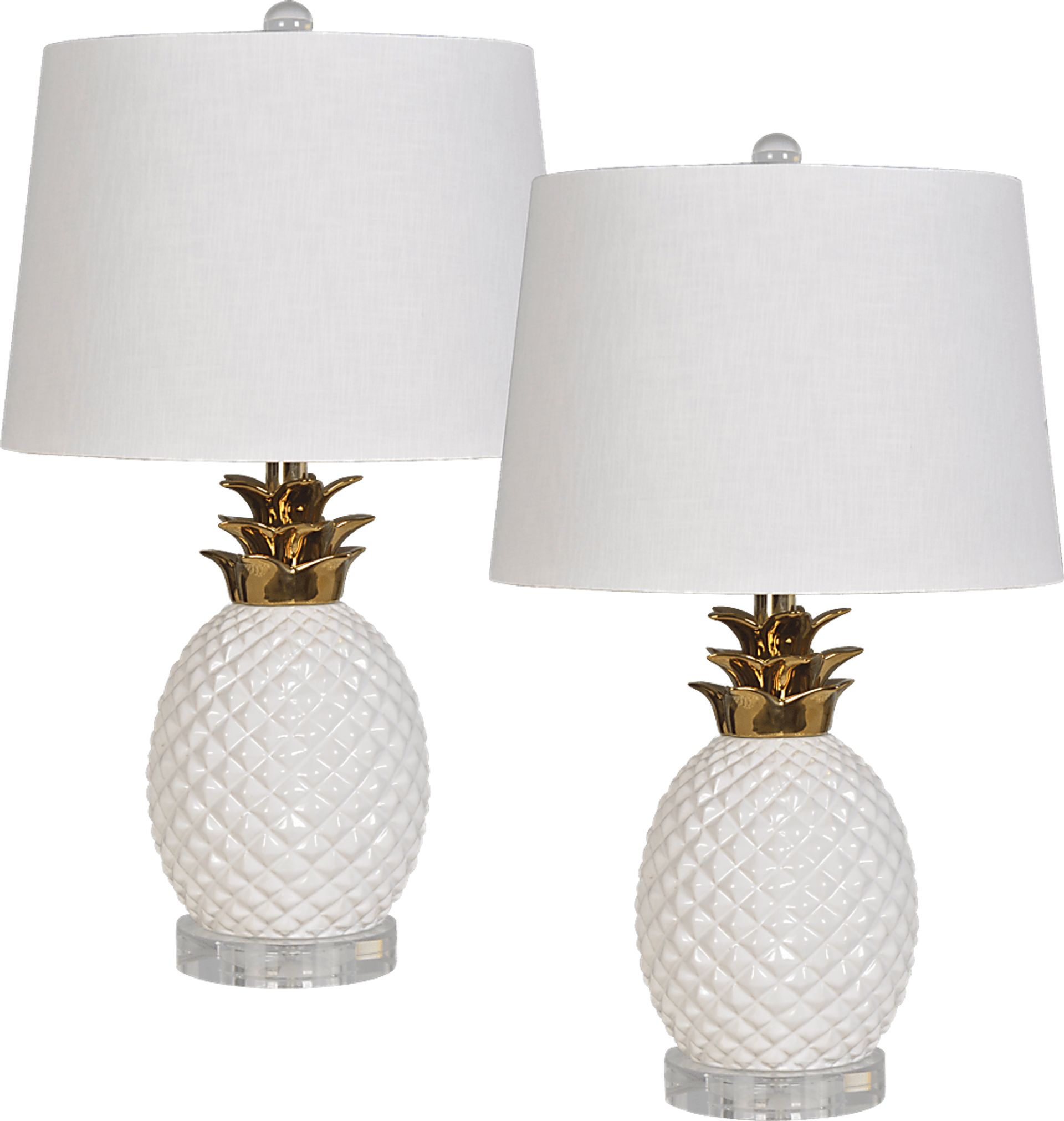 Bali Spring White Table Lamps, Set of 2 - Image 1