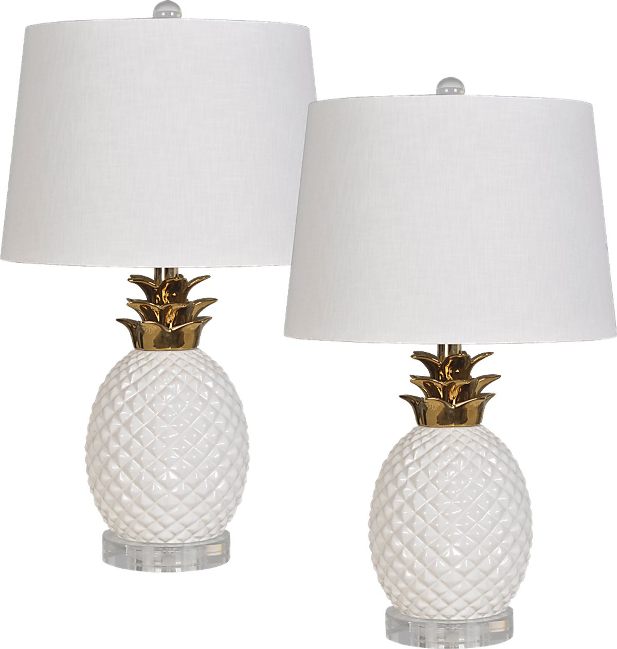 Bali Spring White Set Of 2 Lamps Rooms to Go