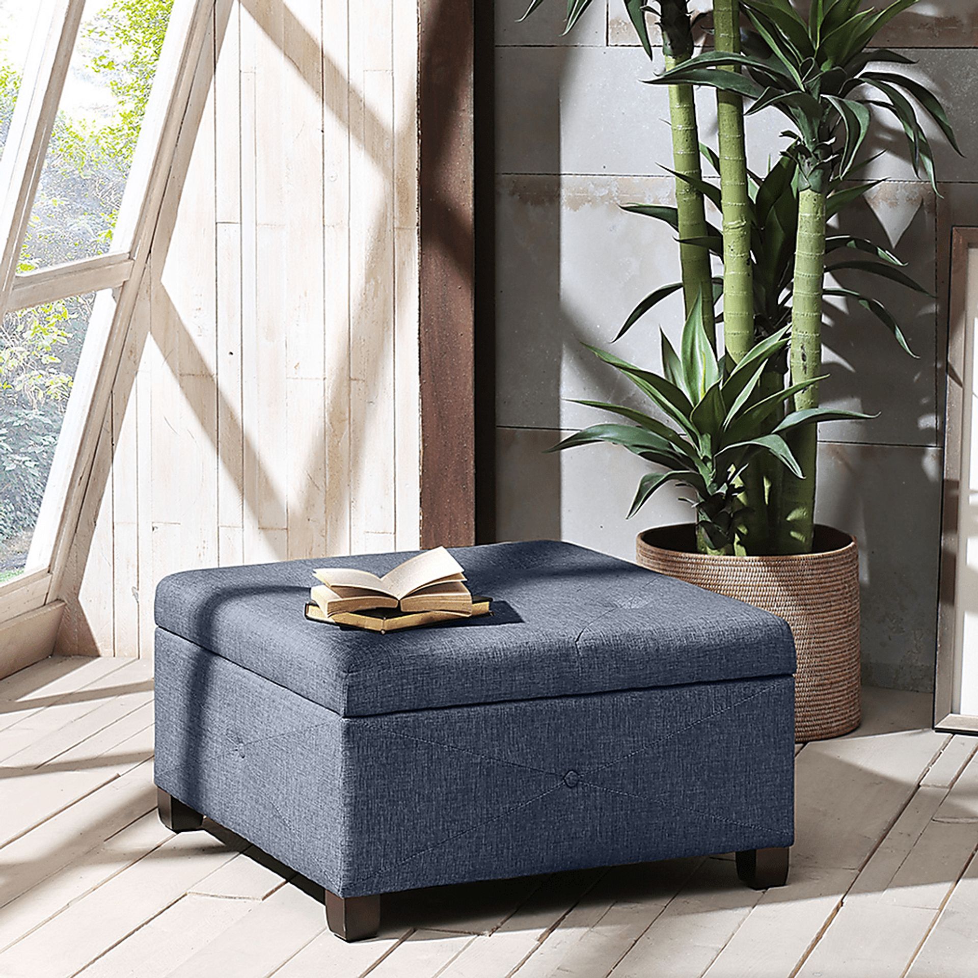 Balkin Blue Ottoman - Image 4
