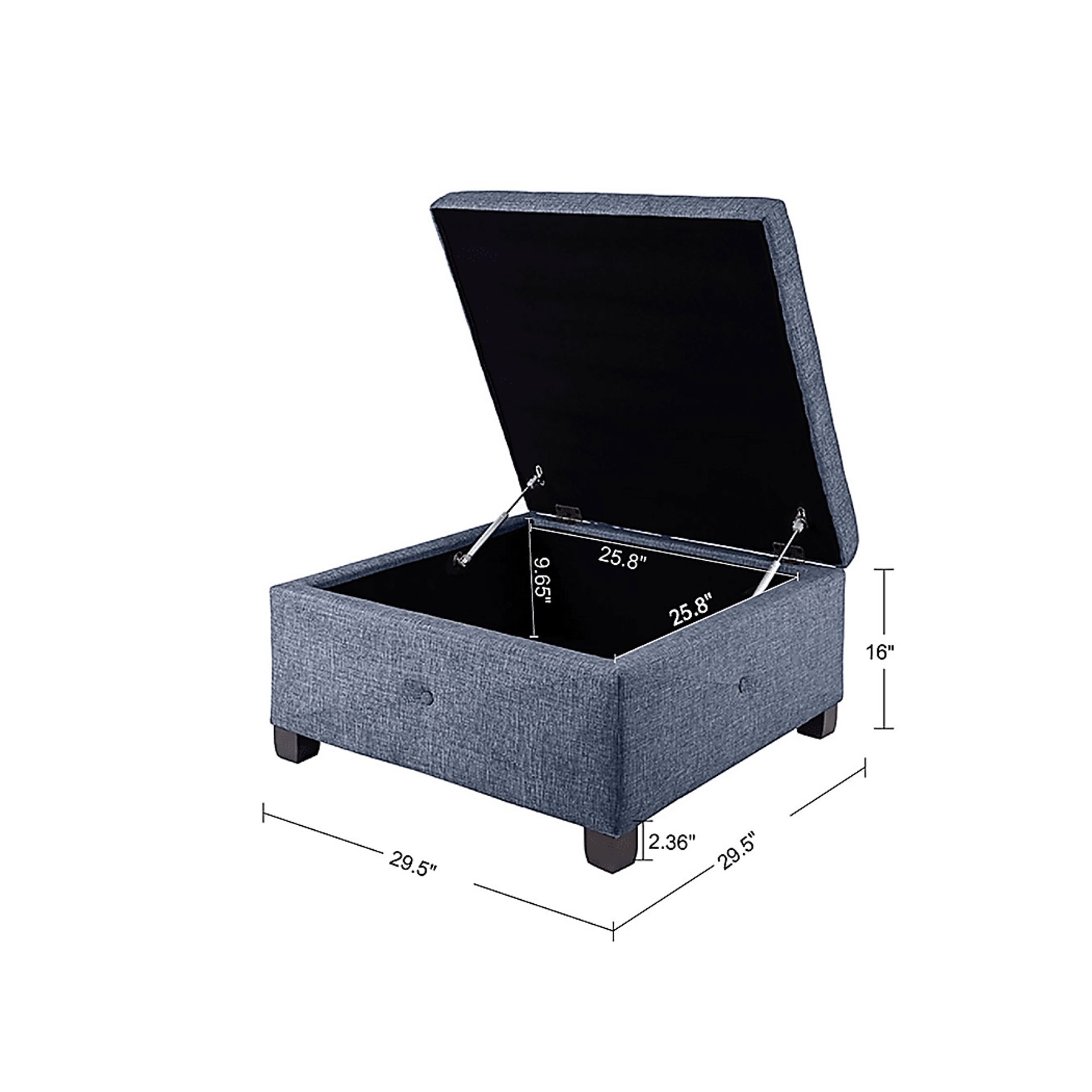 Balkin Blue Ottoman - Image 6