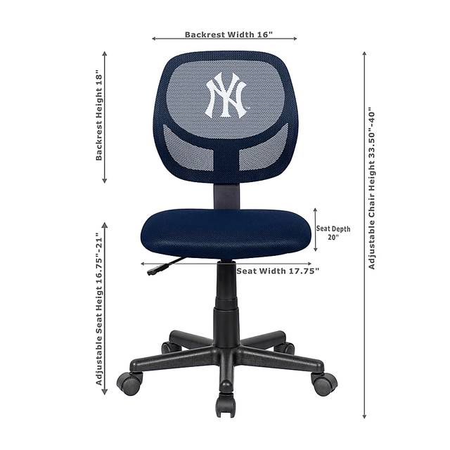 Ball Hacker MBL New York Yankees Navy Desk Chair - Thumbnail - Image 5