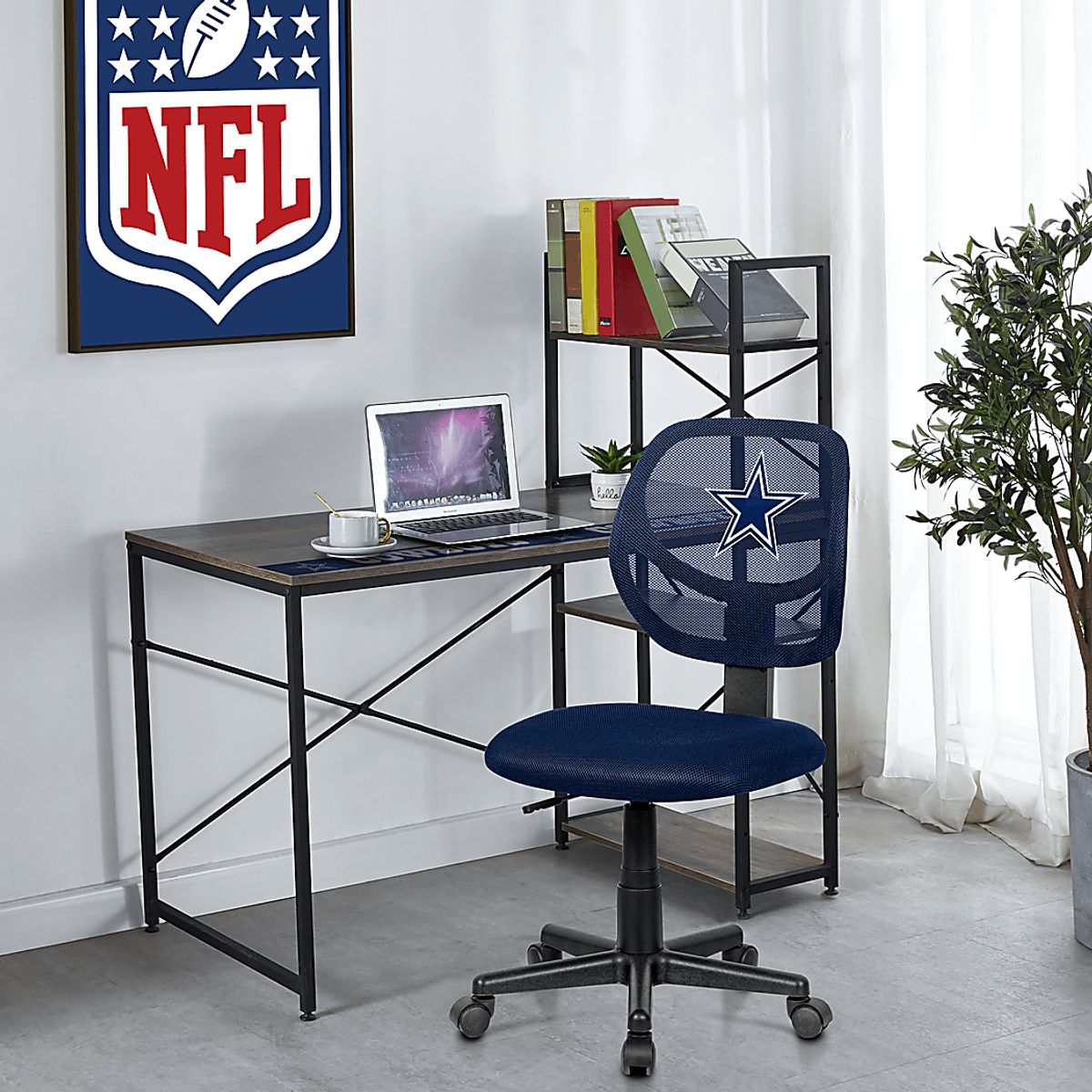 Ball Hacker Navy Blue Desk Chair | Rooms to Go