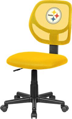 Ball Hacker NFL Pittsburgh Steelers Yellow Desk Chair