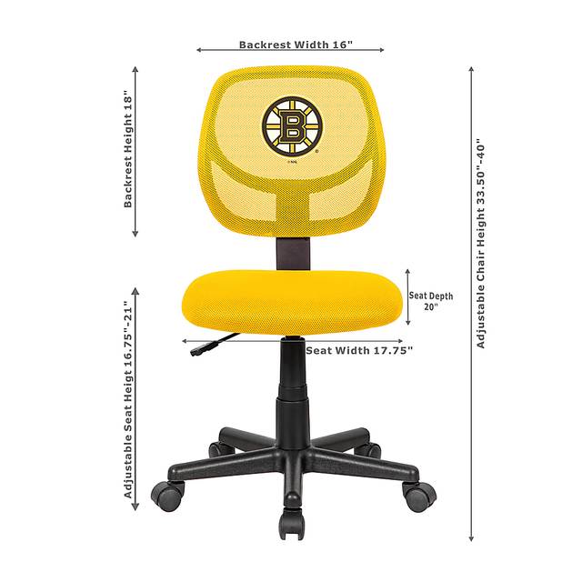 Boston Bruins Yellow Desk Chair - Thumbnail - Image 5