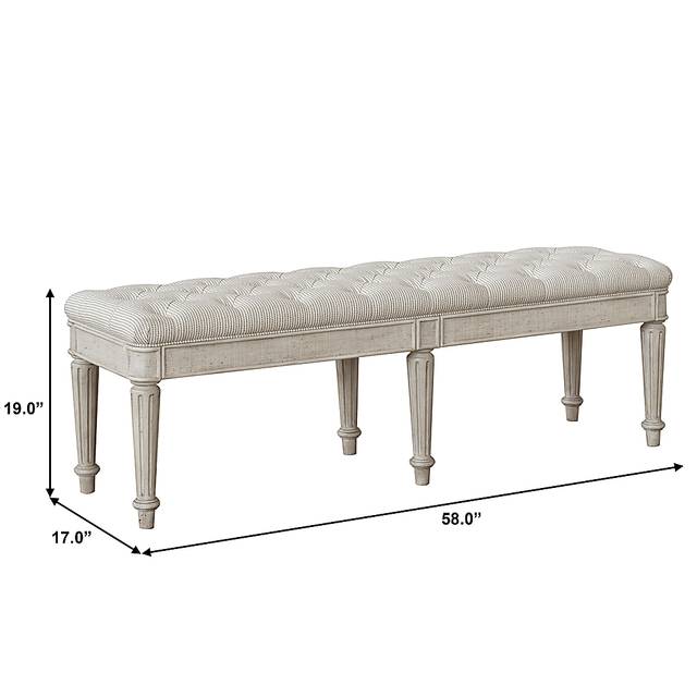 Ballantrai Cream Accent Bench - Thumbnail - Image 6