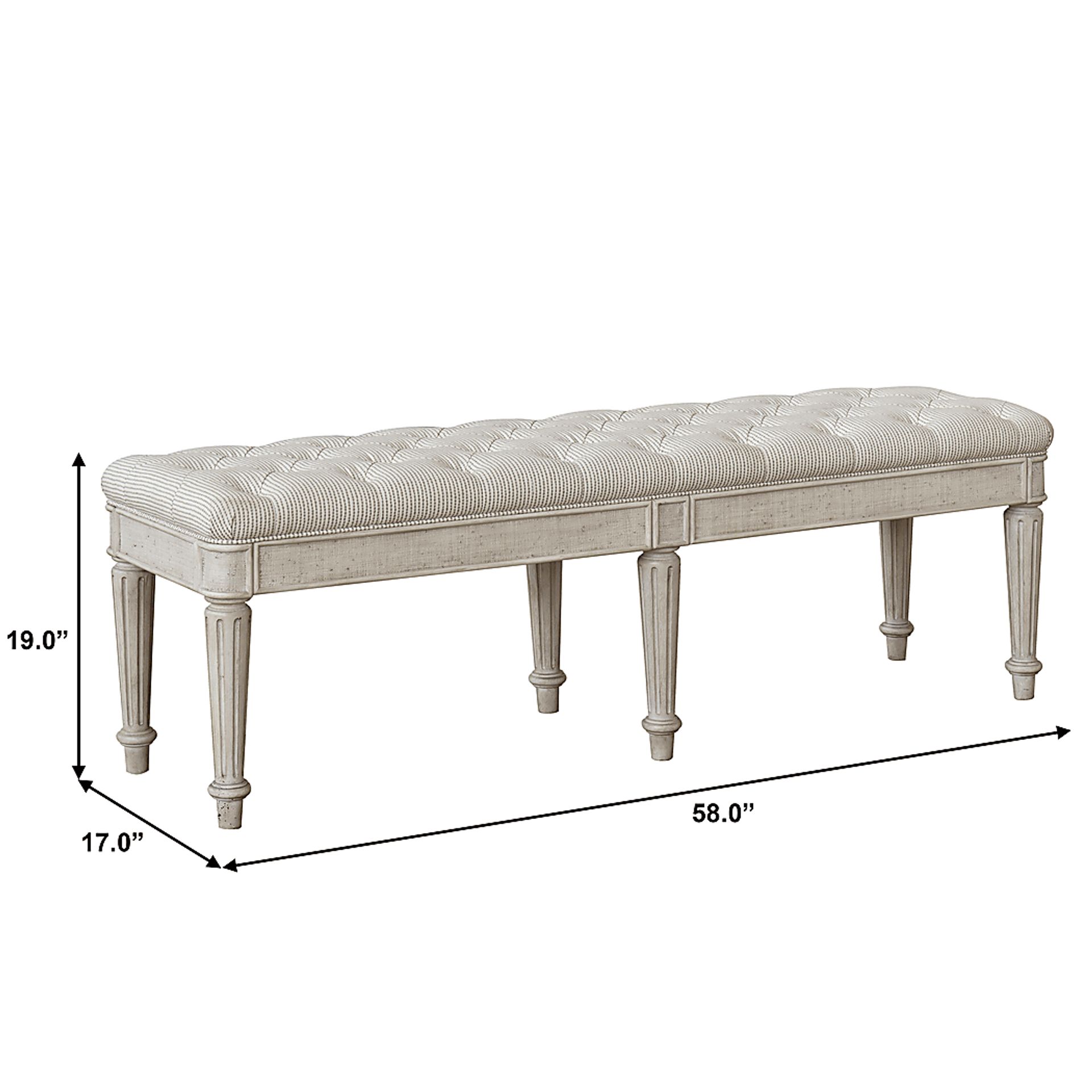 Ballantrai Cream Accent Bench - Image 6