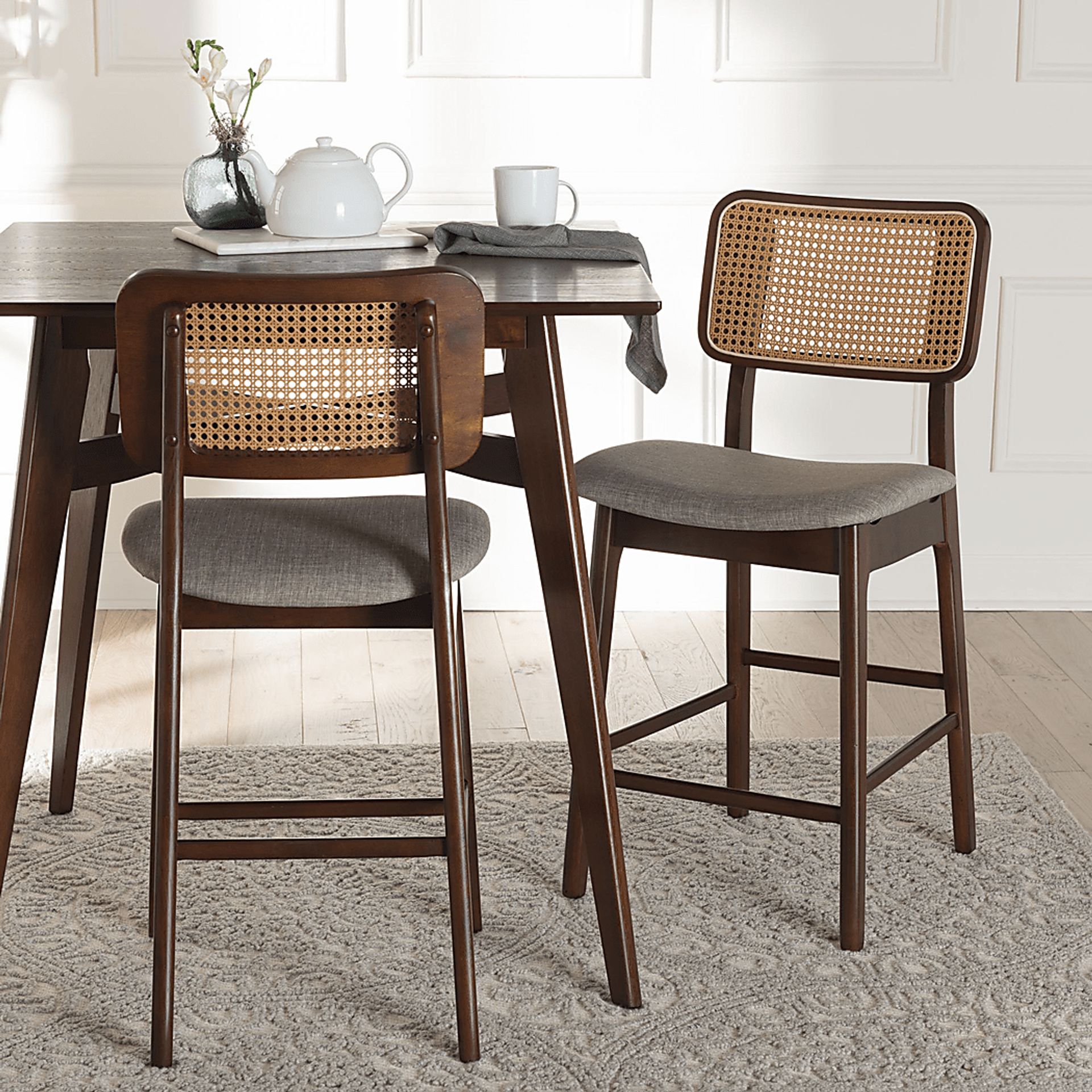 Ballardvale Walnut Brown Counter Stool, Set of 2 - Image 2