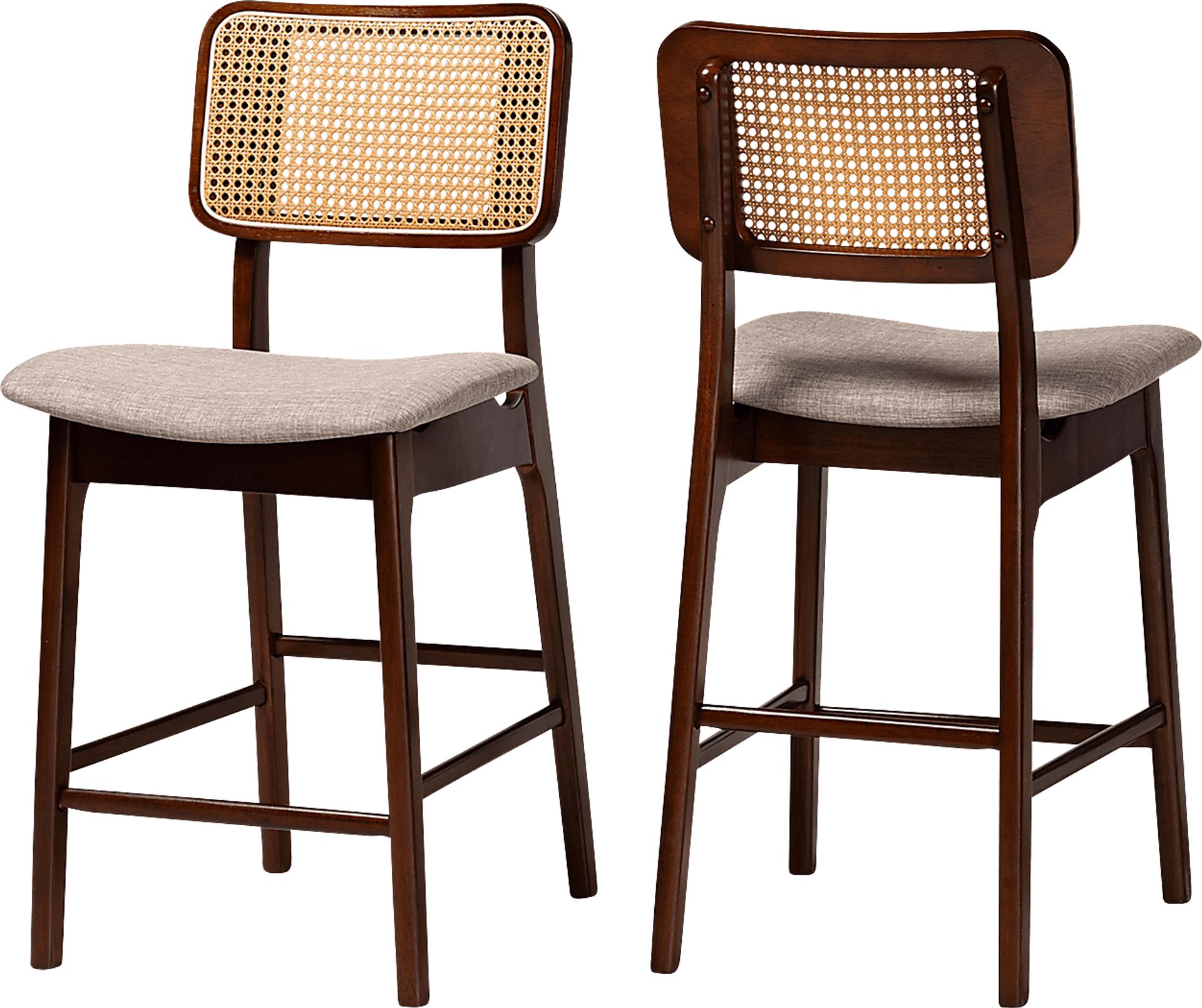 Ballardvale Walnut Brown Counter Stool, Set of 2 - Image 1