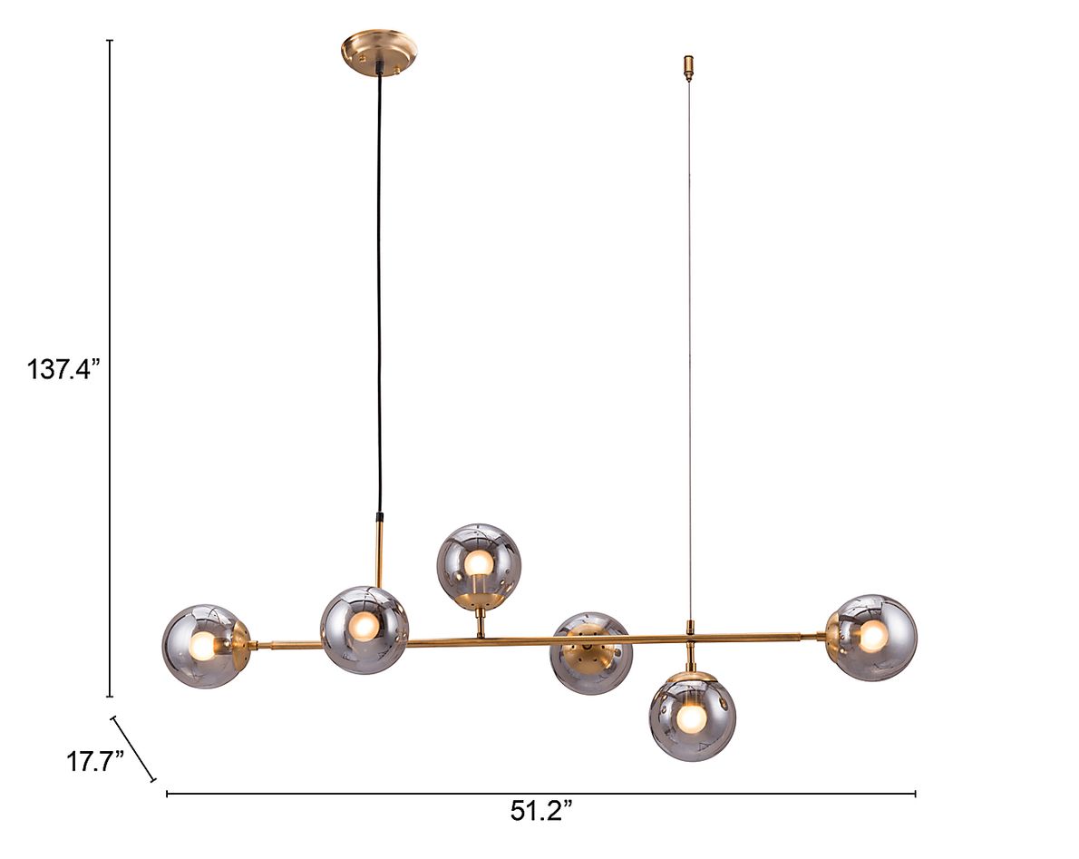 Ballast Cove Gold Chandelier