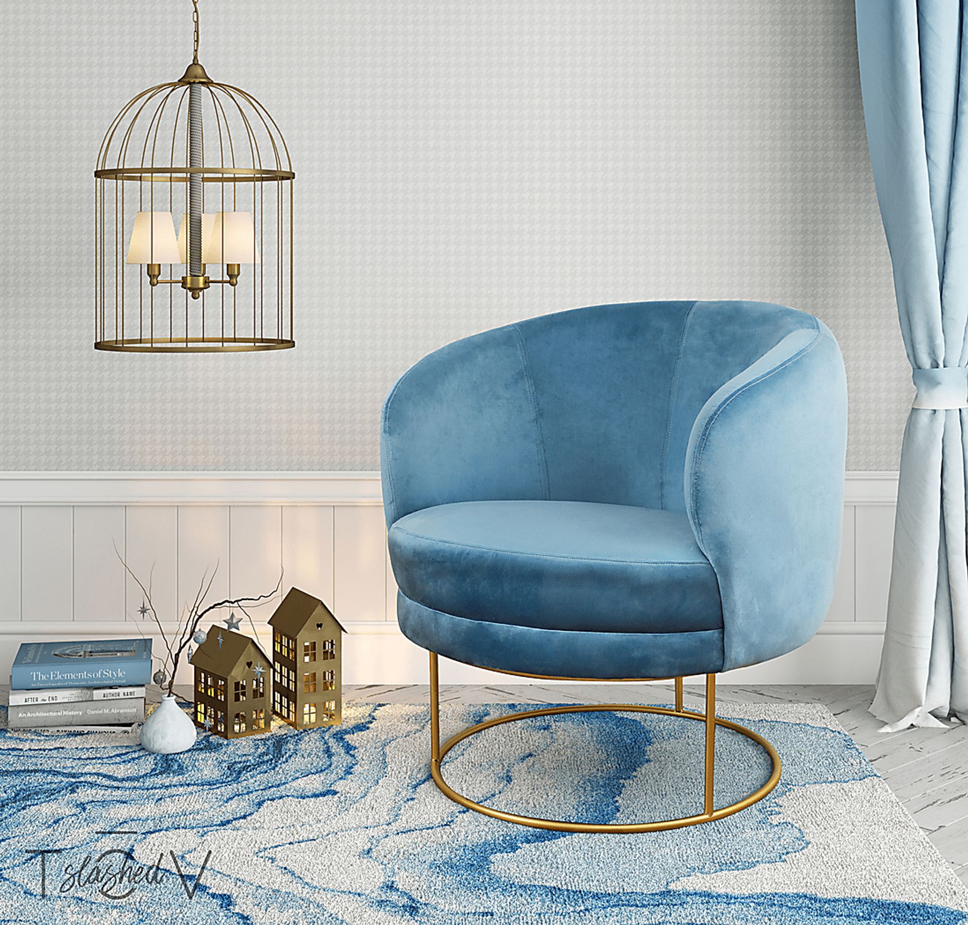 Balleigh Blue Accent Chair - Image 7
