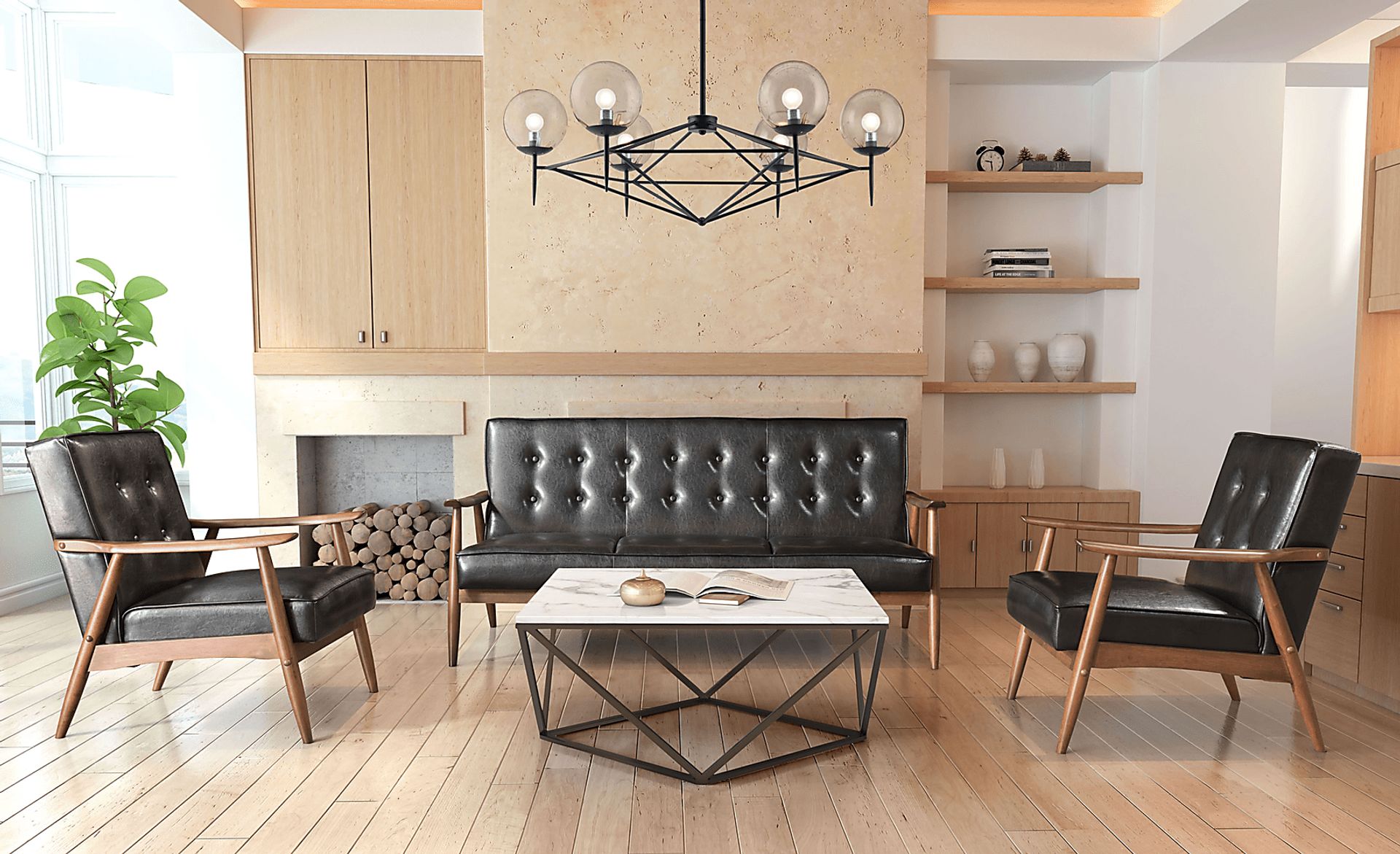 Ballencia Black Accent Chair - Image 5
