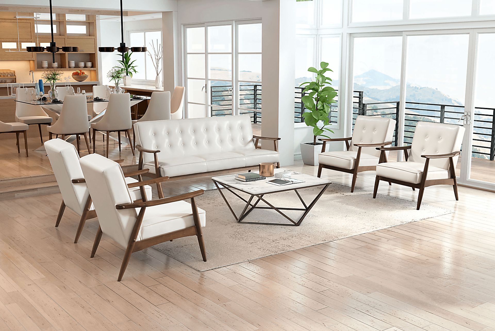 Ballencia White Accent Chair - Image 6