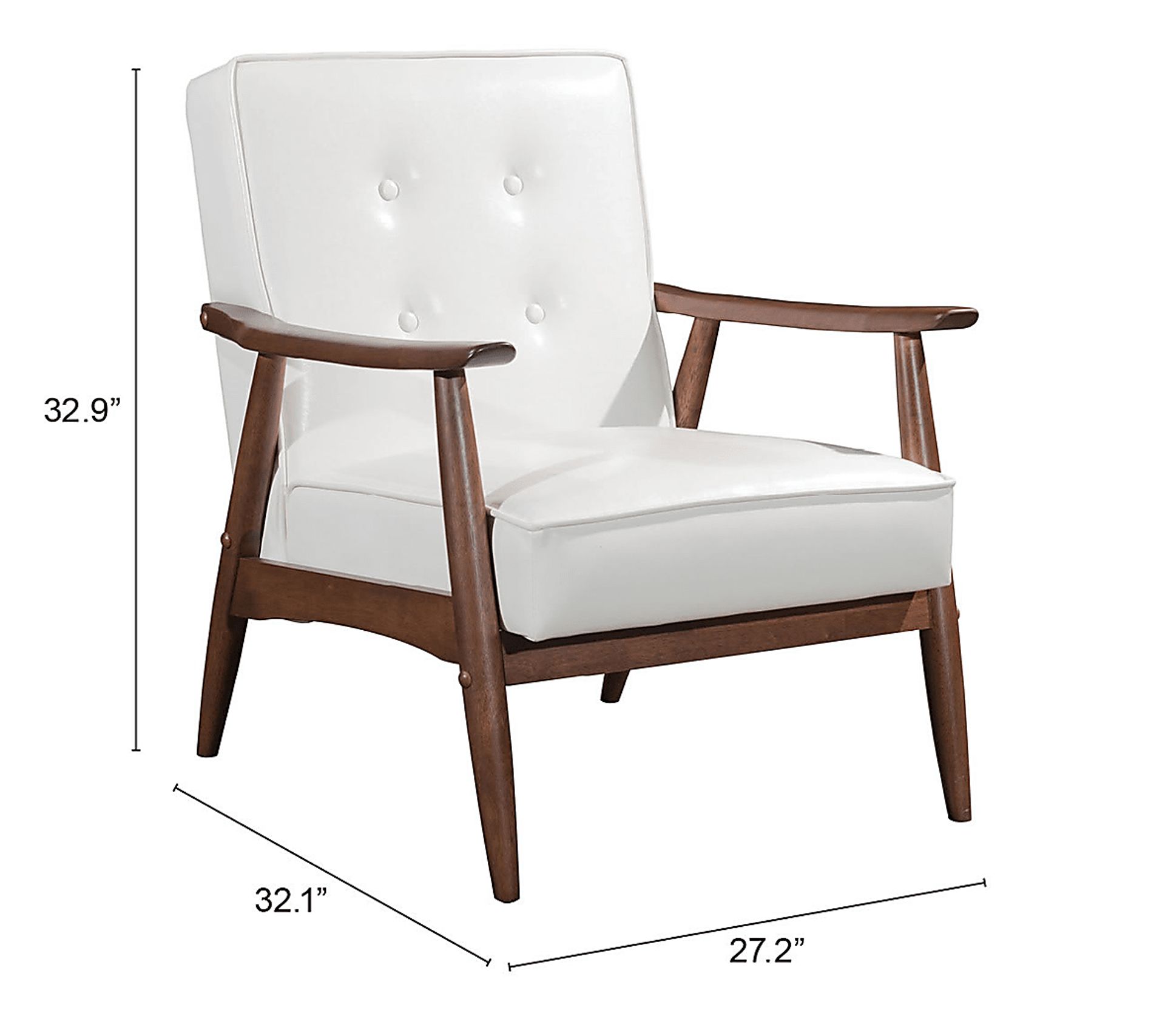 Ballencia White Accent Chair - Image 7