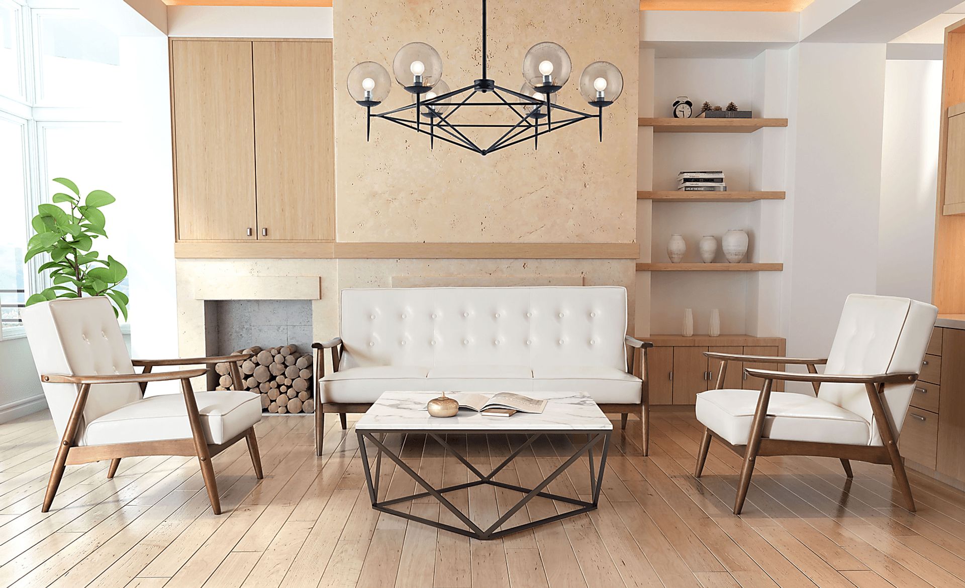 Ballencia White Settee - Image 5