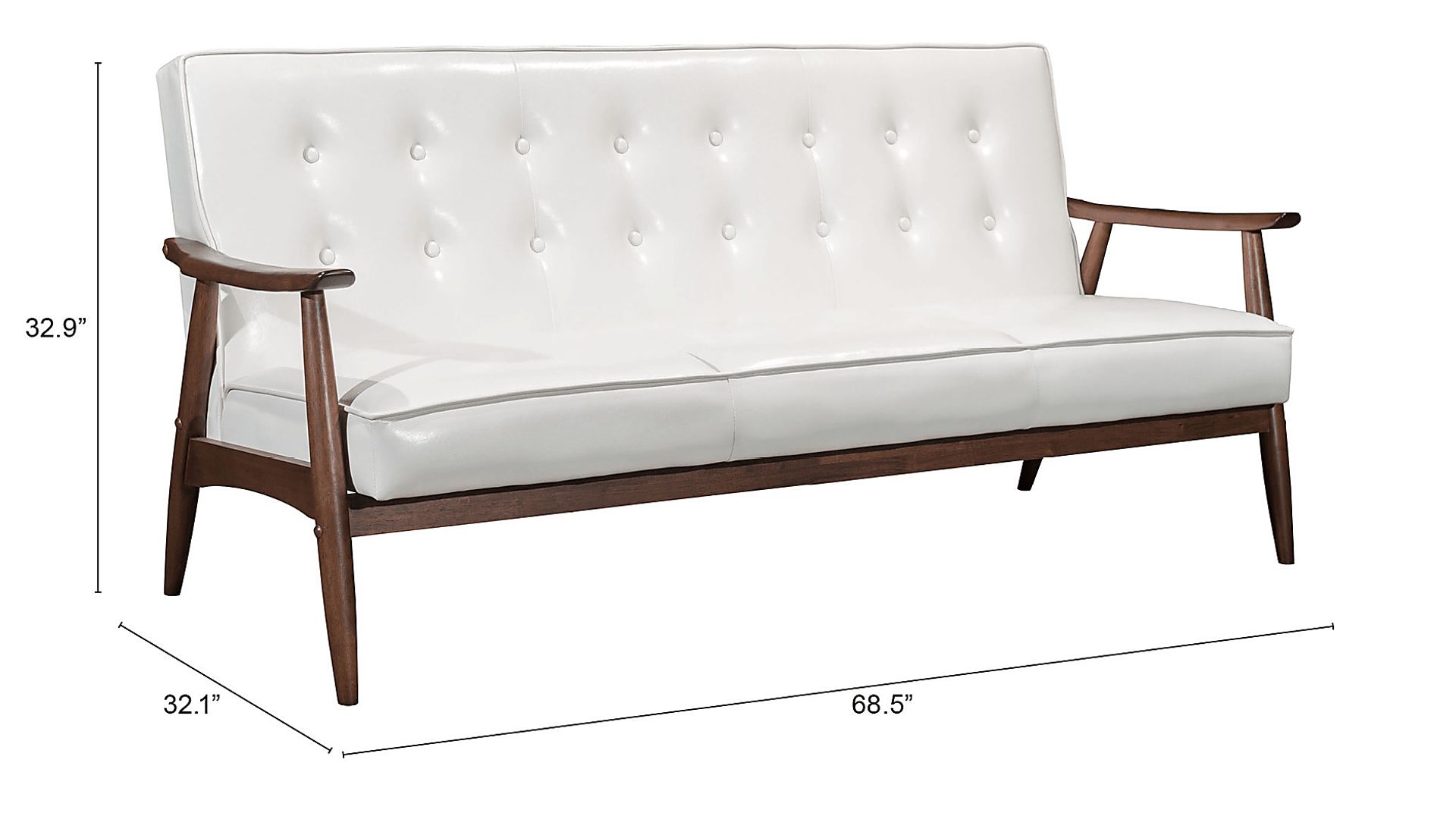 Ballencia White Settee - Image 6