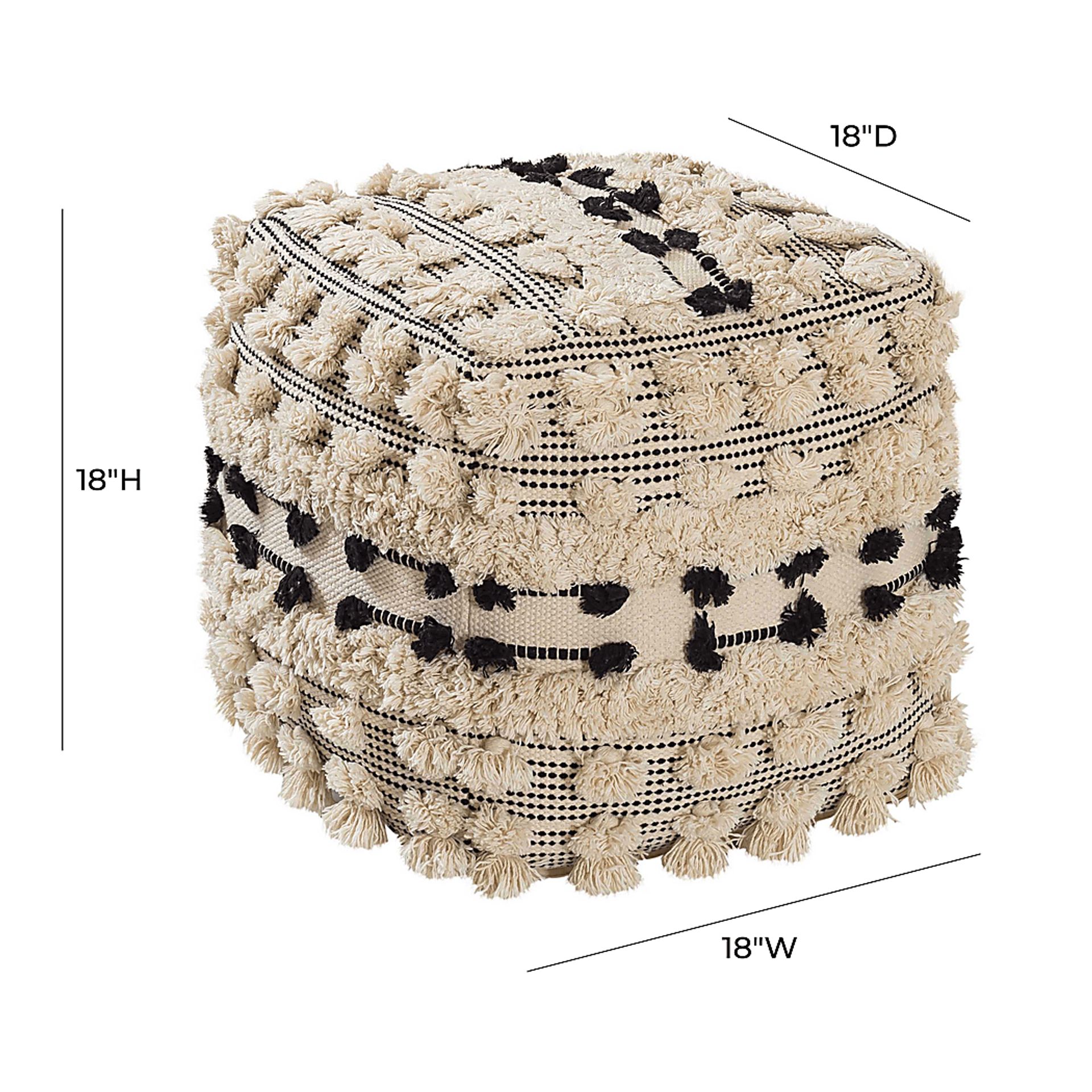 Ballera Beige Pouf - Image 4