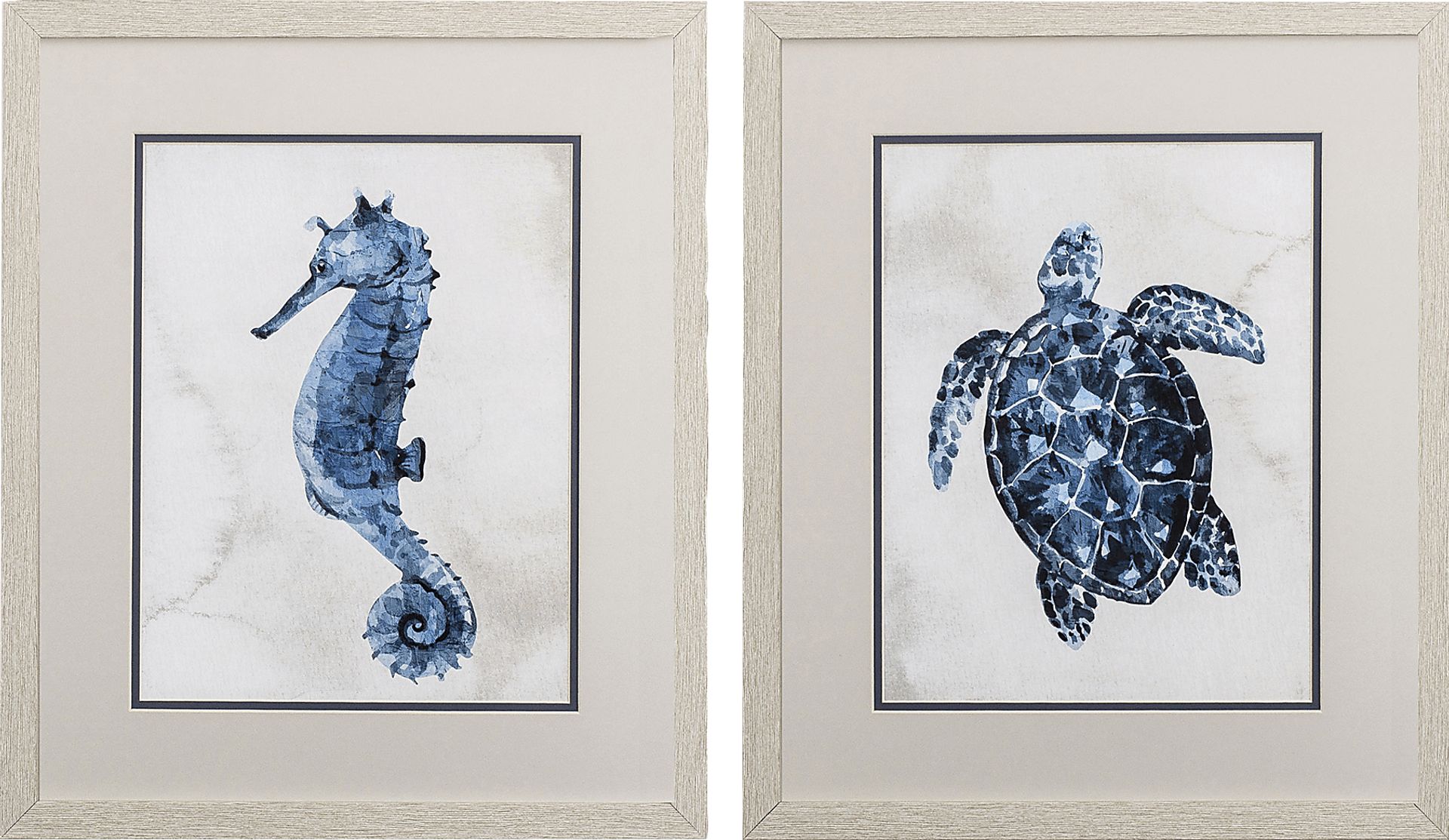 Ballindarry Blue Wall Art Set of 2 - Image 1