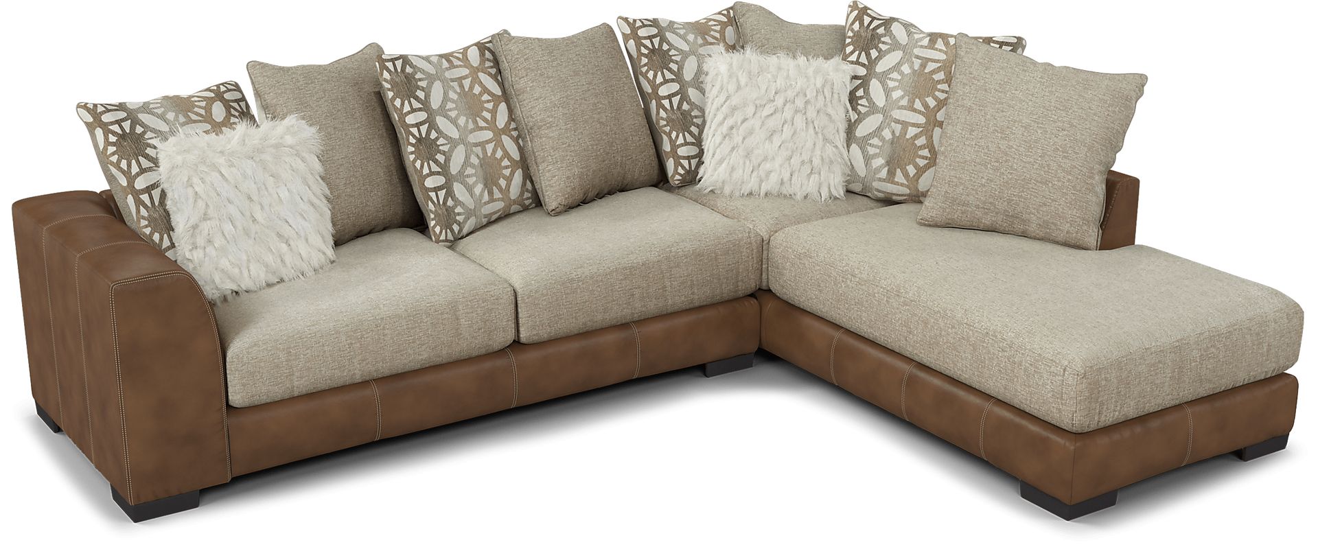 Ballinger Beige 6 Pc Sectional Living Room - Image 2
