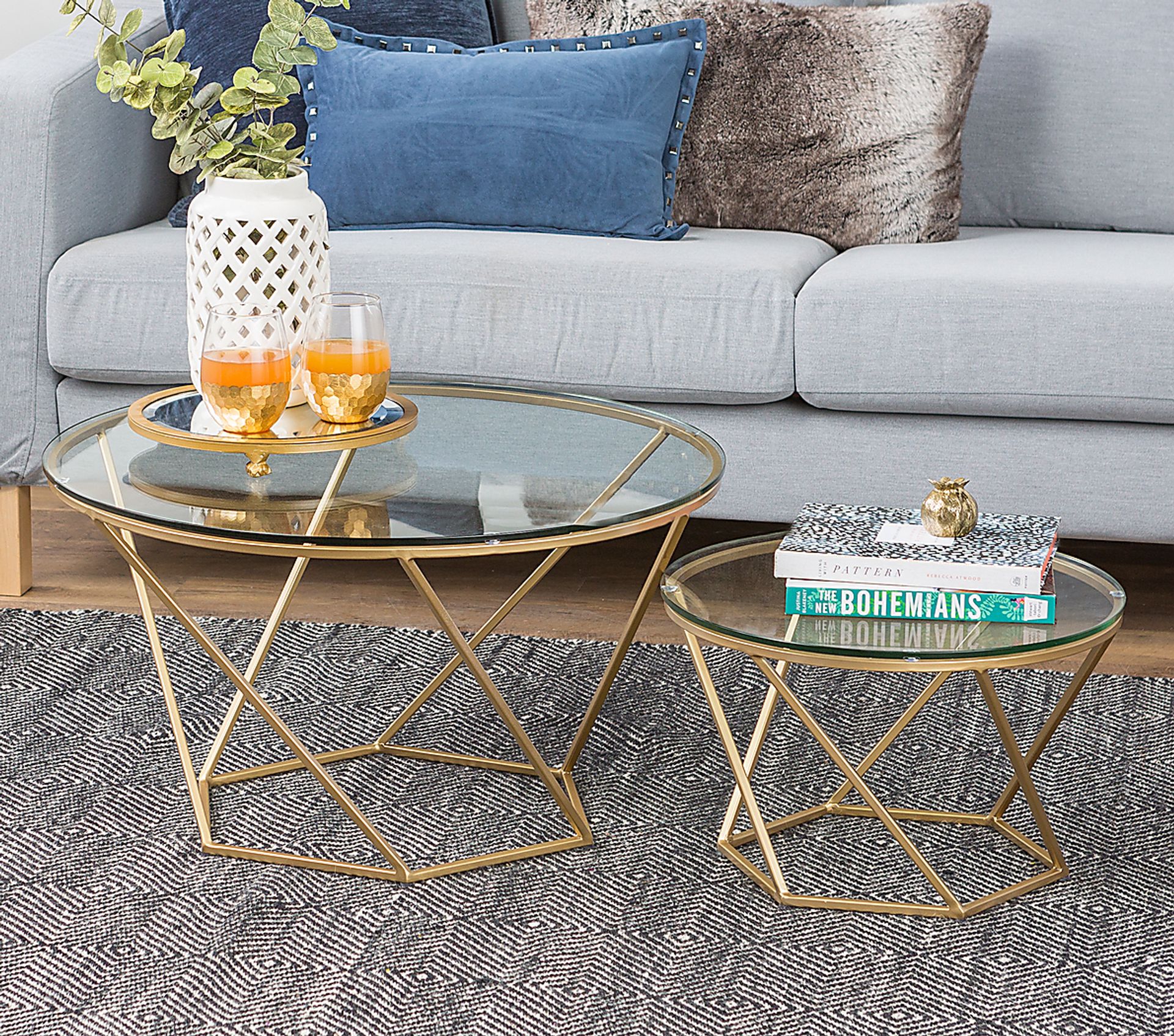 Ballonnes Gold Nesting Tables - Image 2