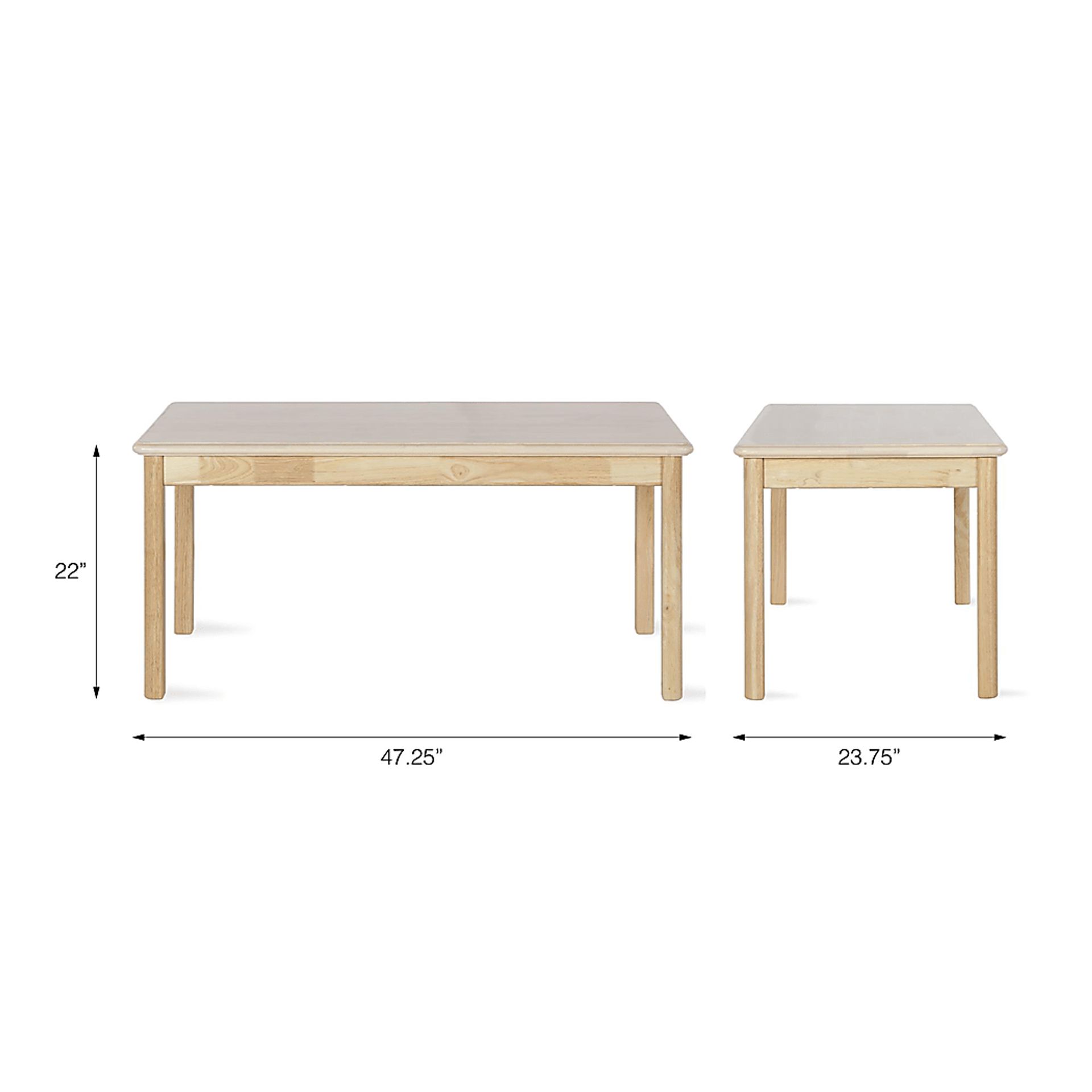 Ballou Natural 3 Pc Toddler Table Set - Image 2