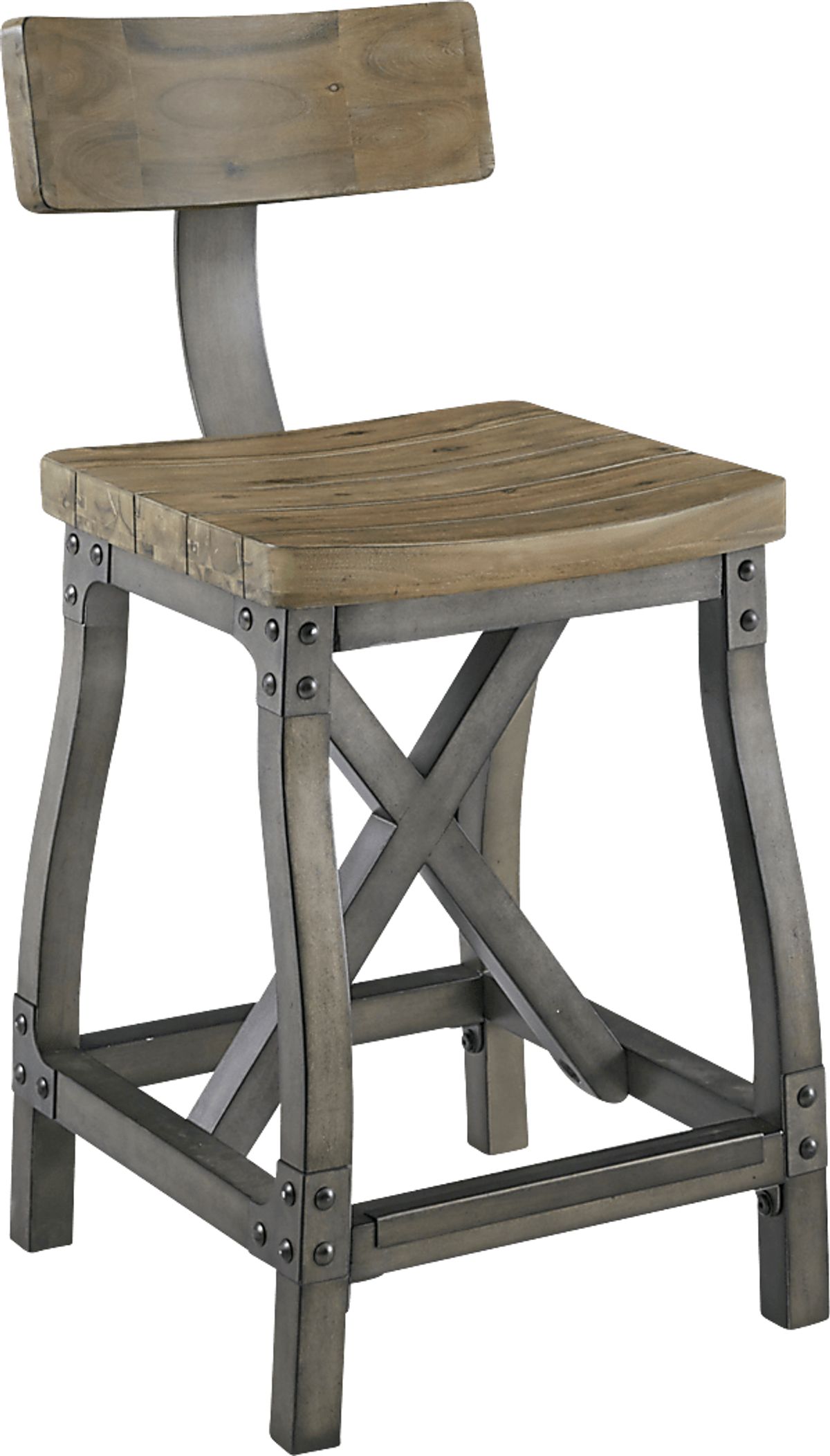 Ballybunion Silver Gray Oak Brown Counter Height Stool Rooms to Go