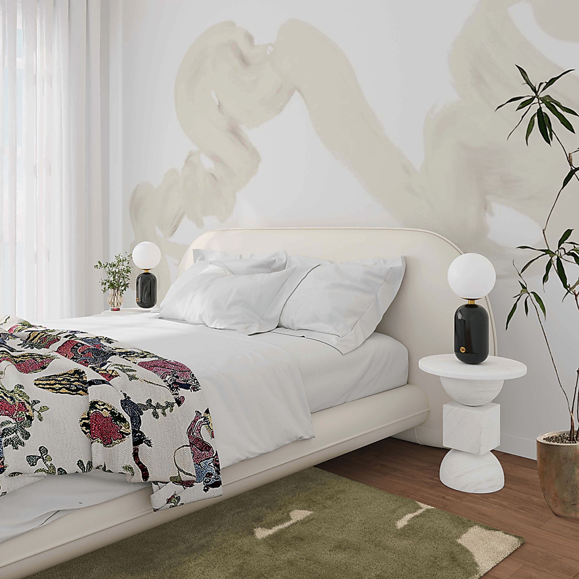 Ballycor Cream Queen Bed - Image 2