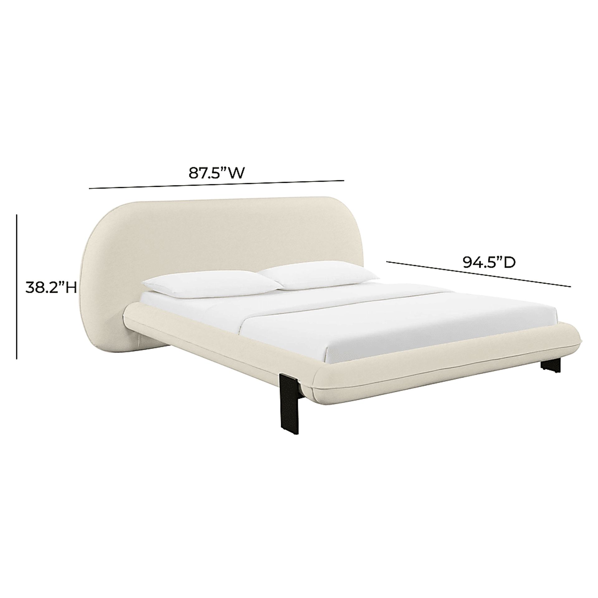 Ballycor Cream Queen Bed - Image 6