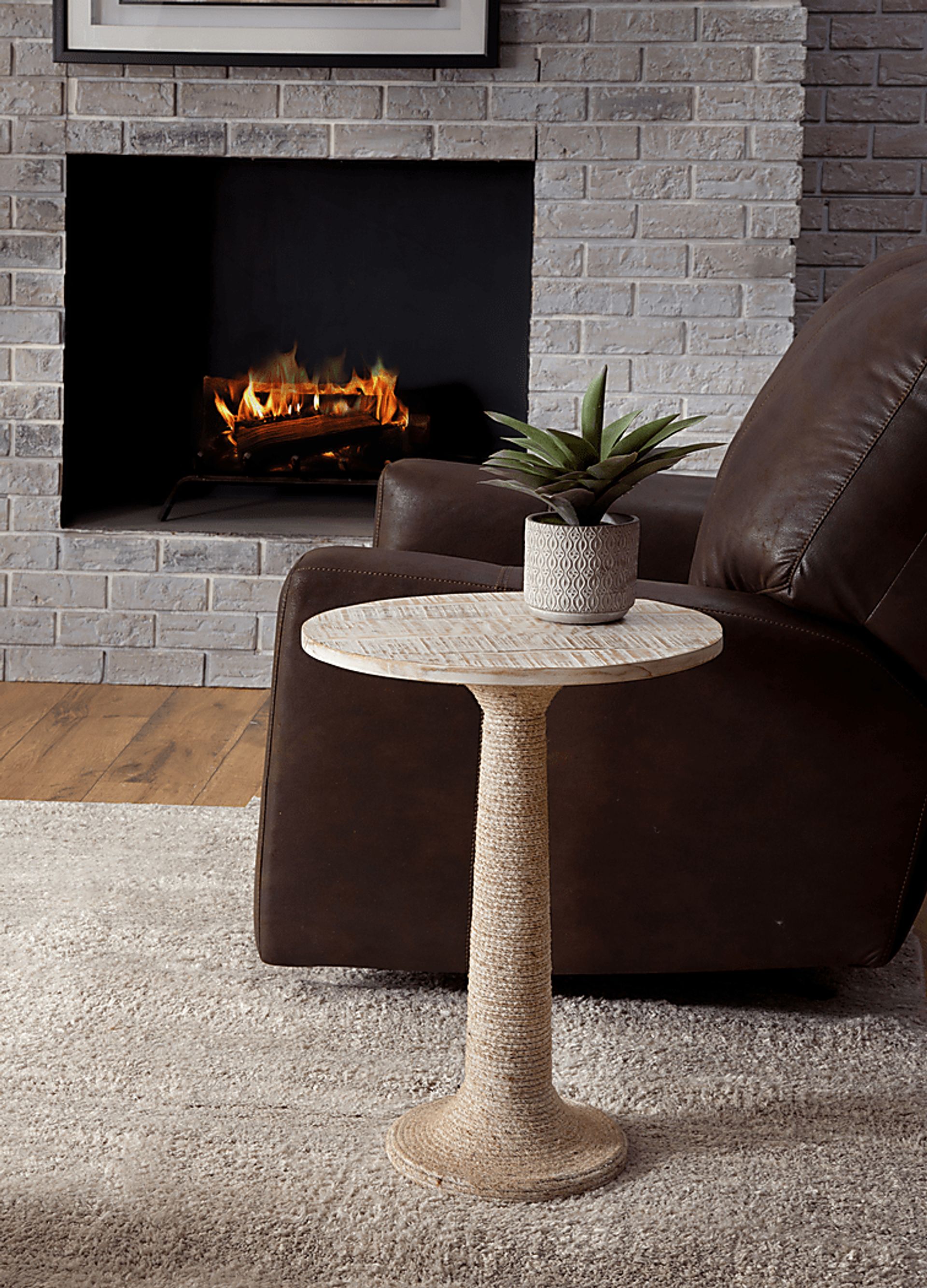 Balme White End Table - Image 2