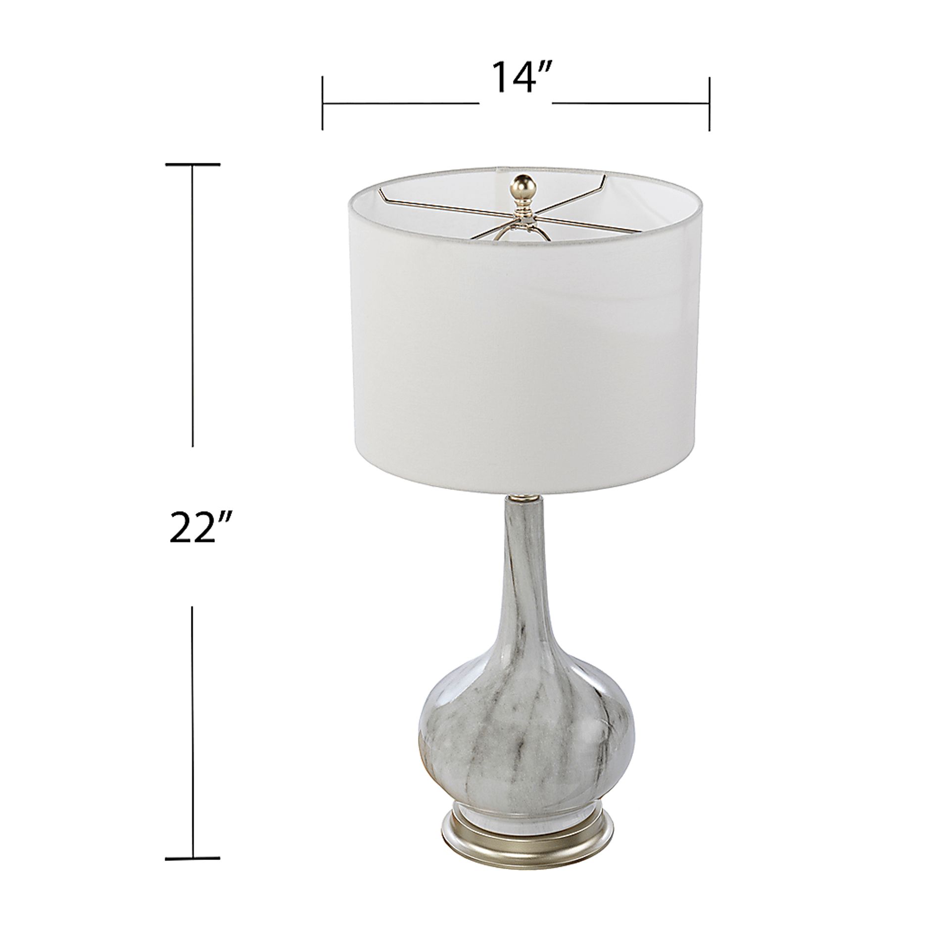 Balnor White Table Lamp - Image 7