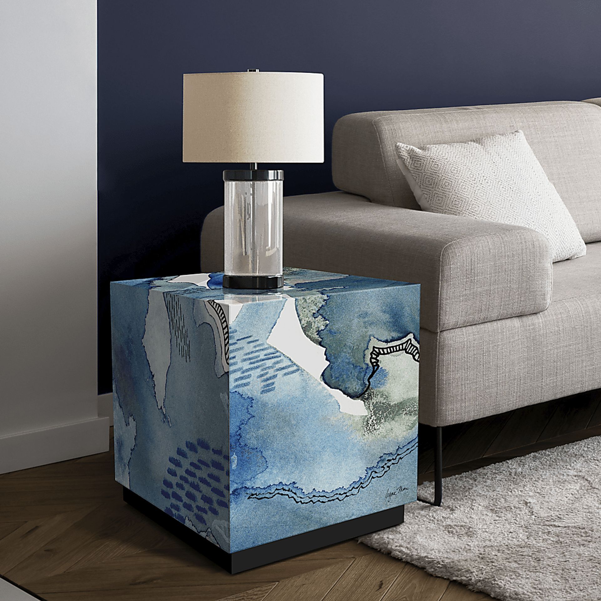 Balok Blue Accent Table - Image 2