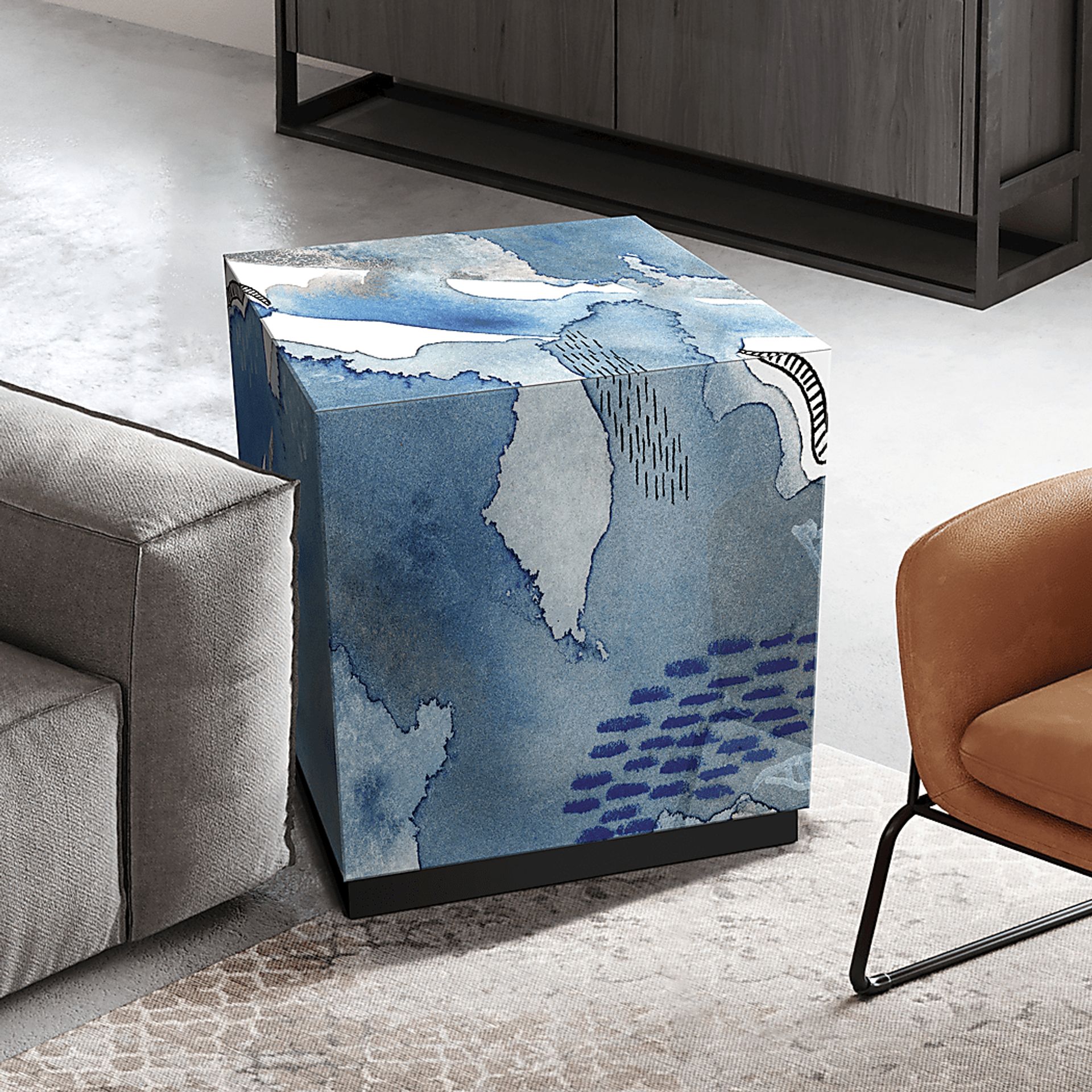 Balok Blue Accent Table - Image 4