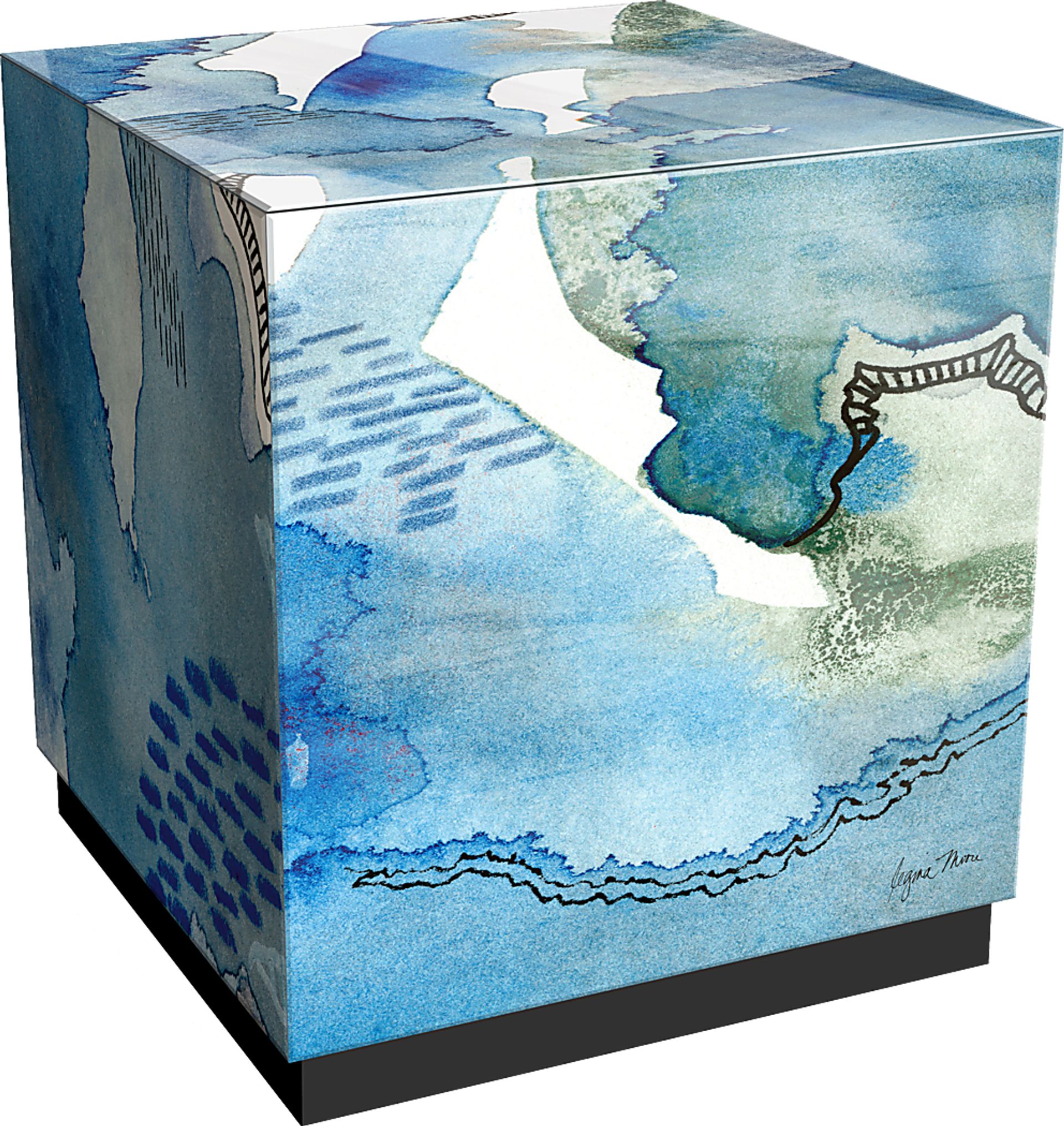 Balok Blue Accent Table - Image 1