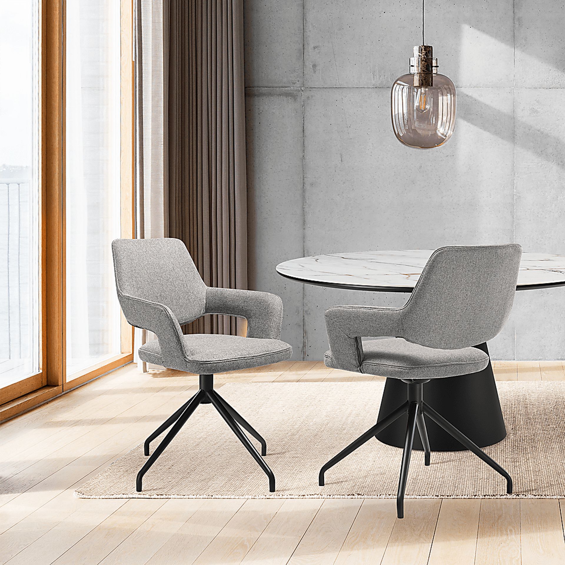 Baltara Gray Arm Chair, Set of 2 - Image 2