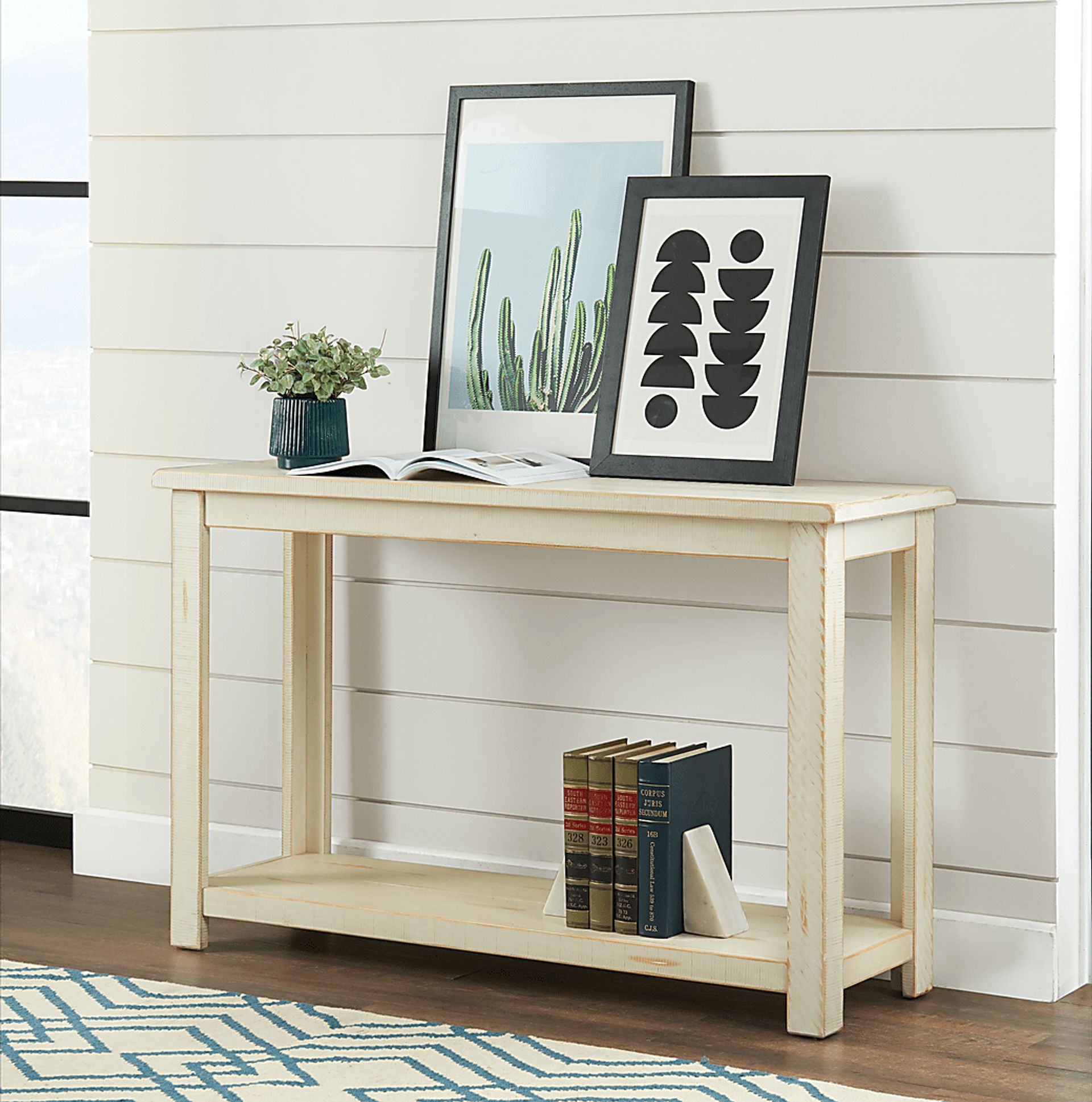Baltazar White Sofa Table - Image 5