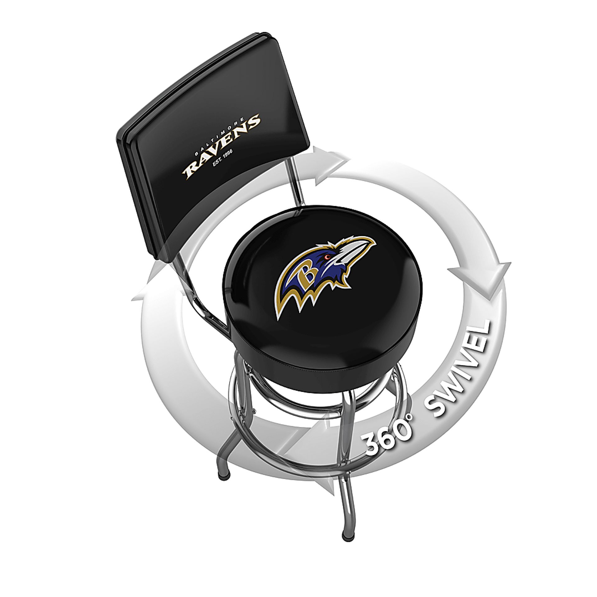 Baltimore Ravens Black Barstool - Image 3