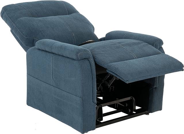 Baltruso Blue Lift Chair Power Recliner - Thumbnail - Image 2