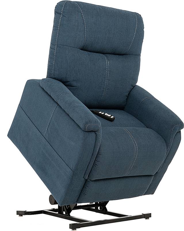 Baltruso Blue Lift Chair Power Recliner - Thumbnail - Image 4