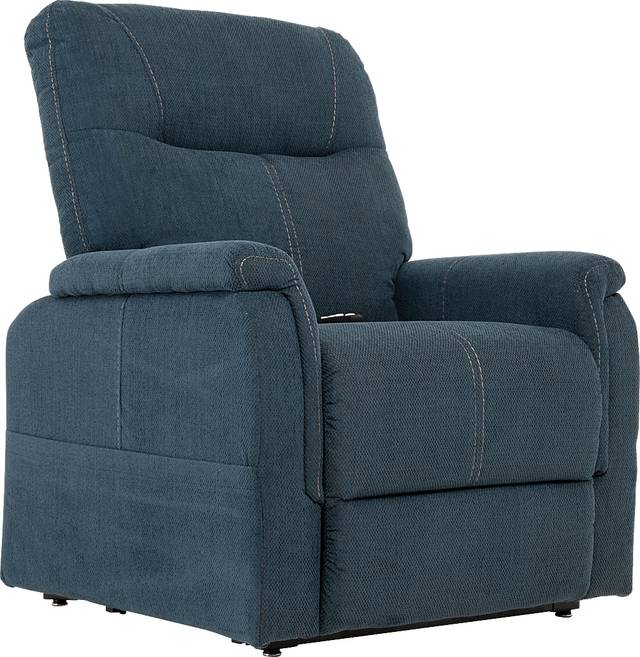 Baltruso Blue Lift Chair Power Recliner - Thumbnail - Image 1