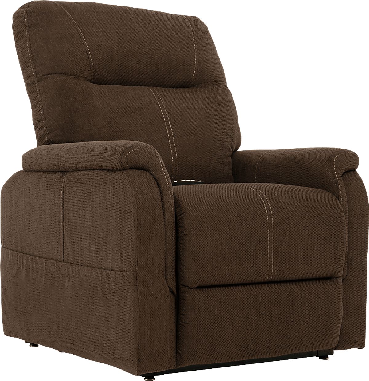 Baltruso Espresso Brown Polyester Fabric Power Recliner   Rooms To Go