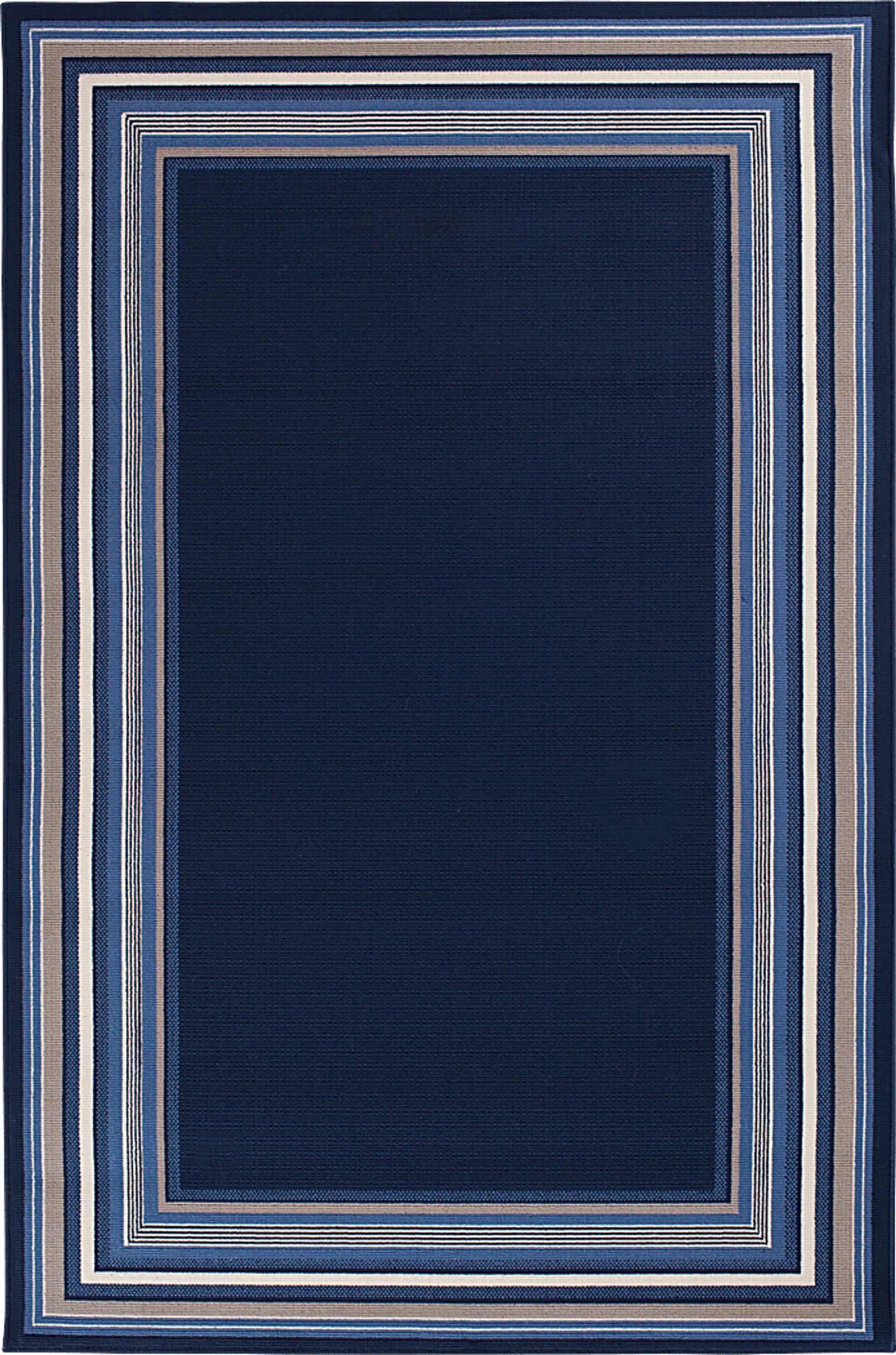 Balvan Navy 5' x 7' Indoor/Outdoor Rug - Image 1