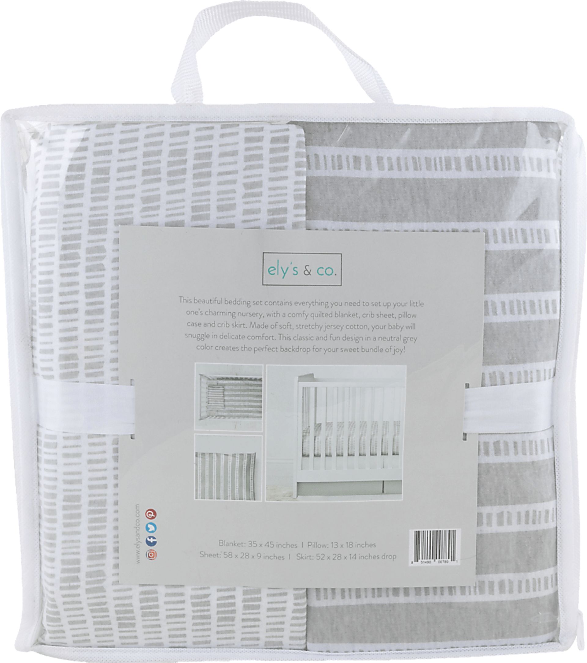 Bamboo Burrow Gray 3 Pc Baby Bedding Set - Image 6