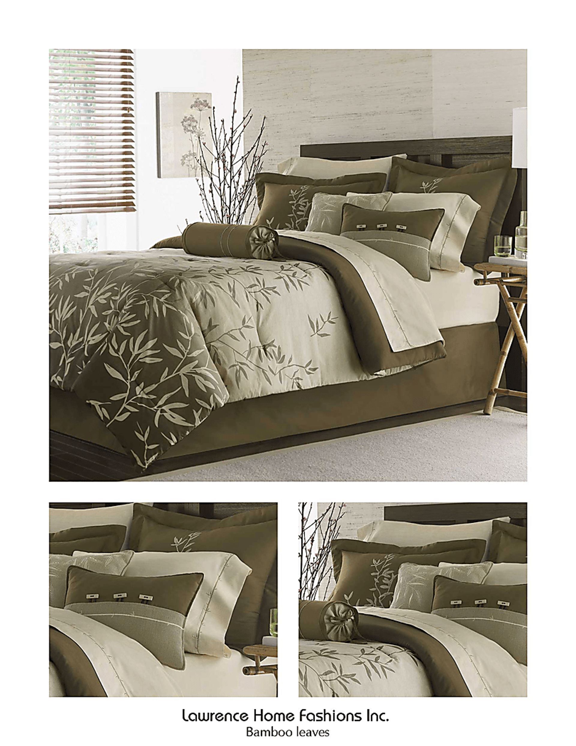 Bamboo Leaves Queen 6 Pc Comforter Set - Image 1