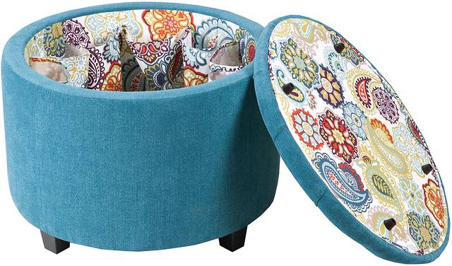 Bamerest Blue Ottoman - Thumbnail - Image 3