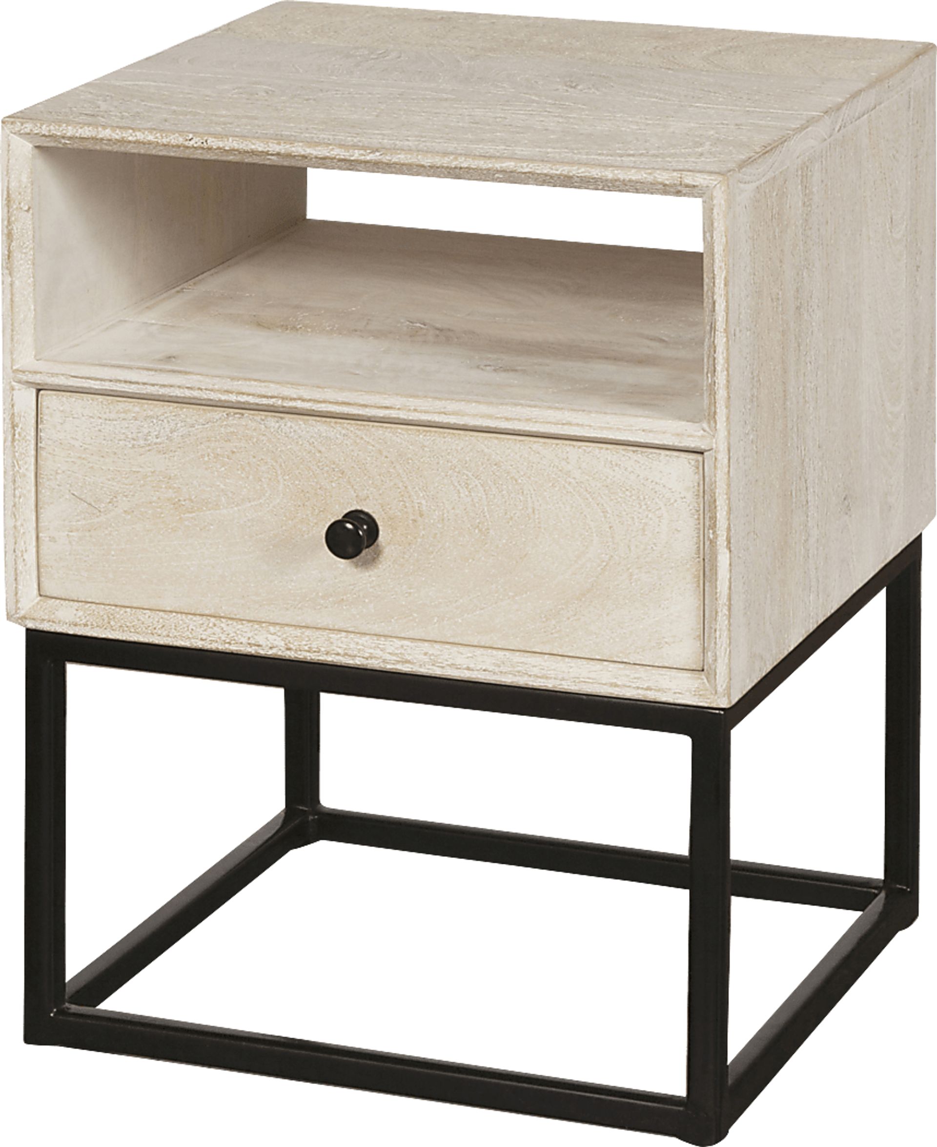 Bamwood White Side Table - Image 3