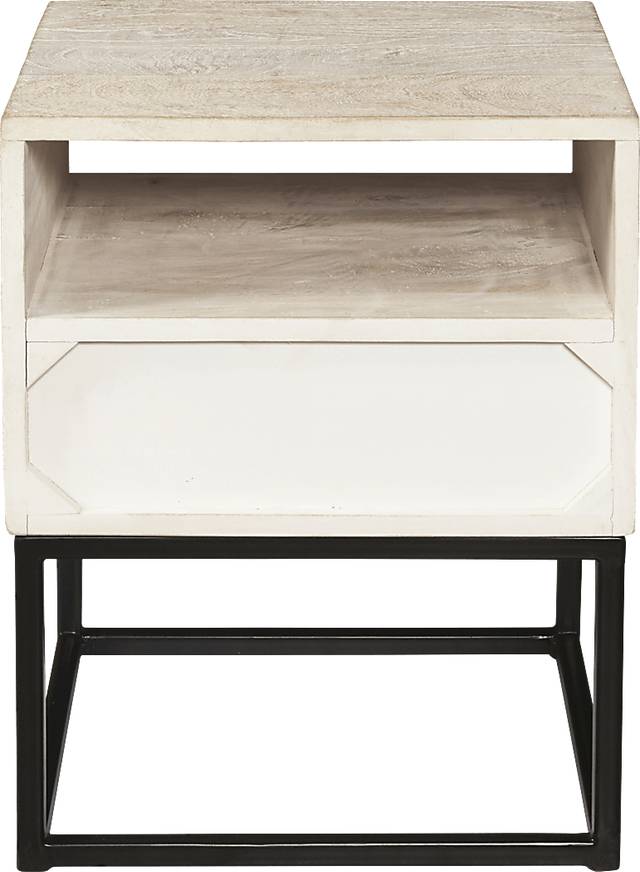 Bamwood White Side Table - Thumbnail - Image 4