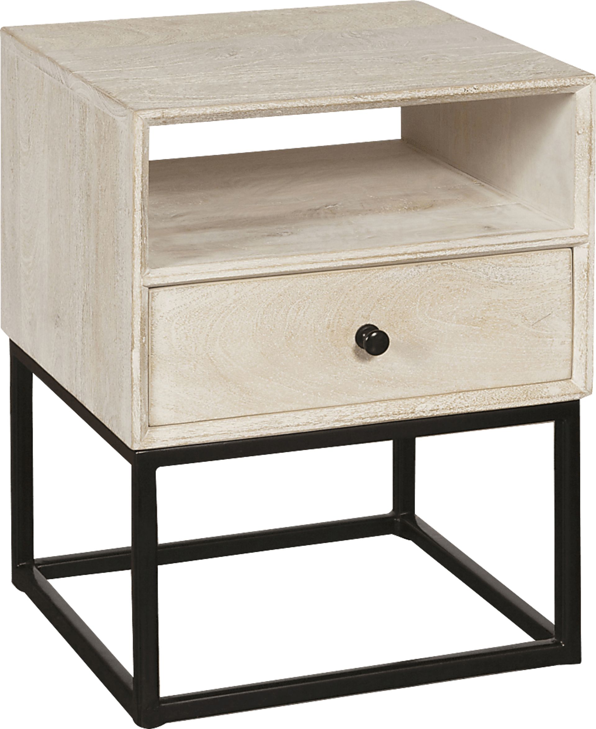 Bamwood White Side Table - Image 1