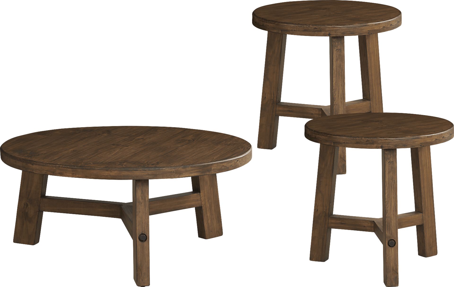 Bandera Brown 3 Pc Table Set - Image 1